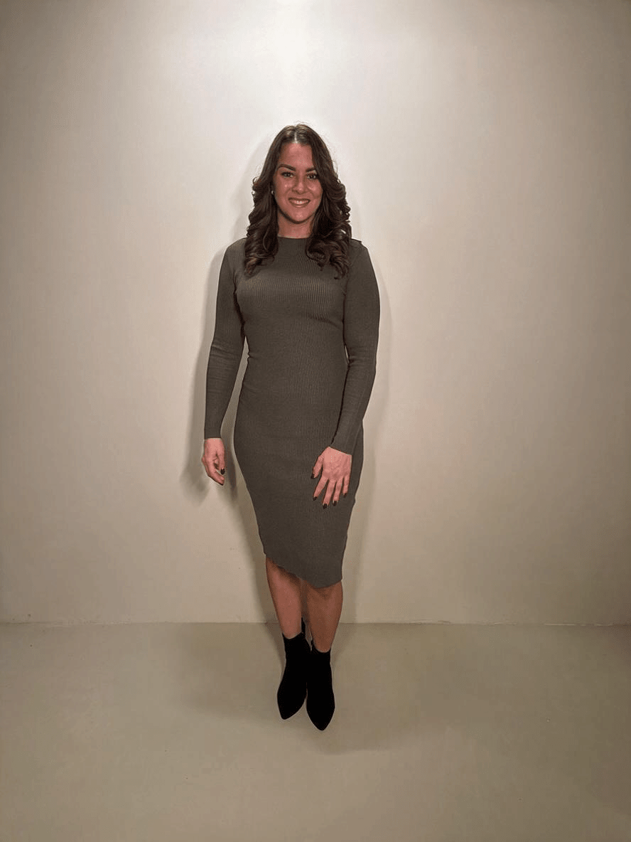 Rib Jurk Nova Groen - Just Favorites