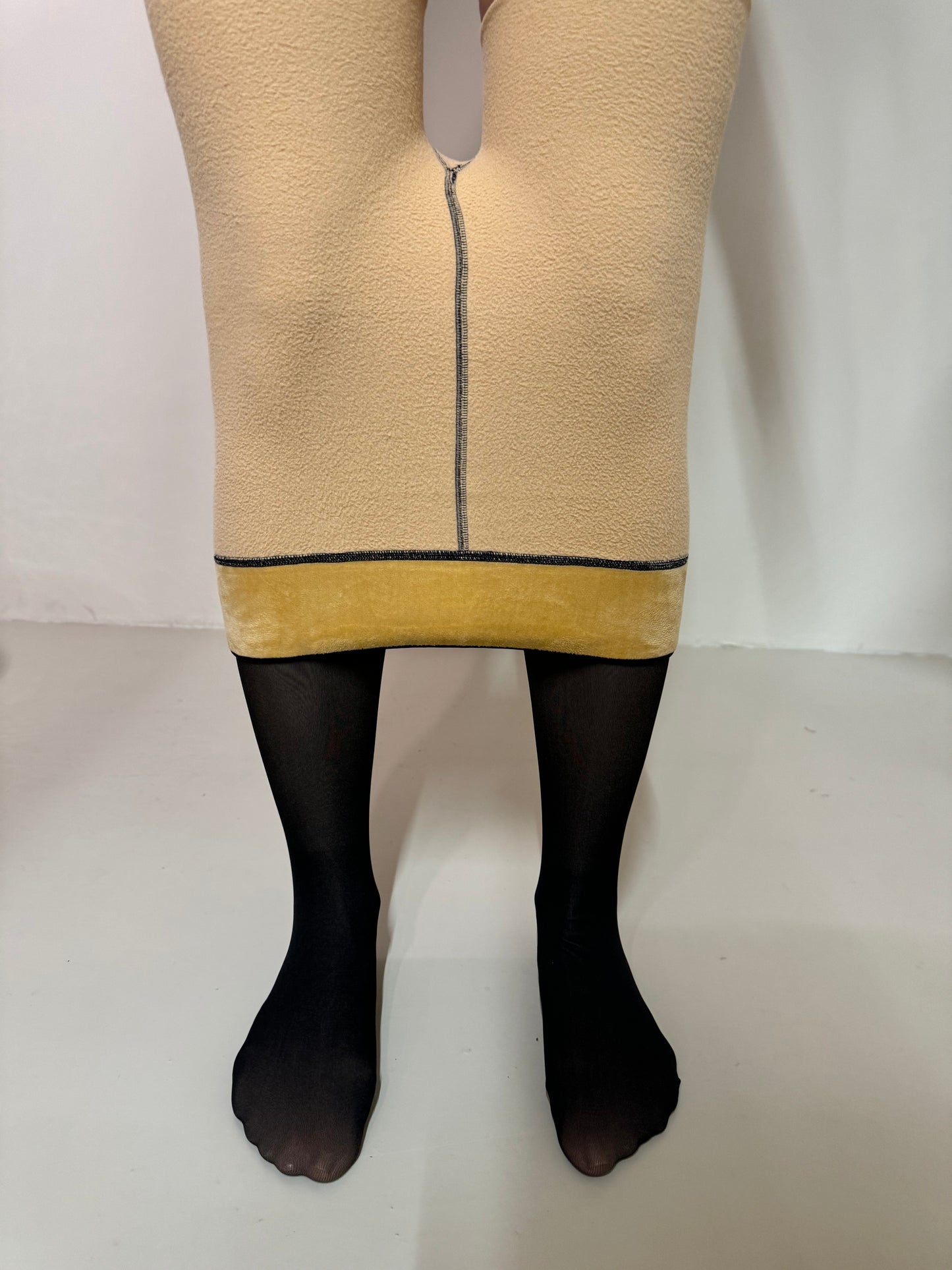 Fleece Panty Zwart 220 Denier