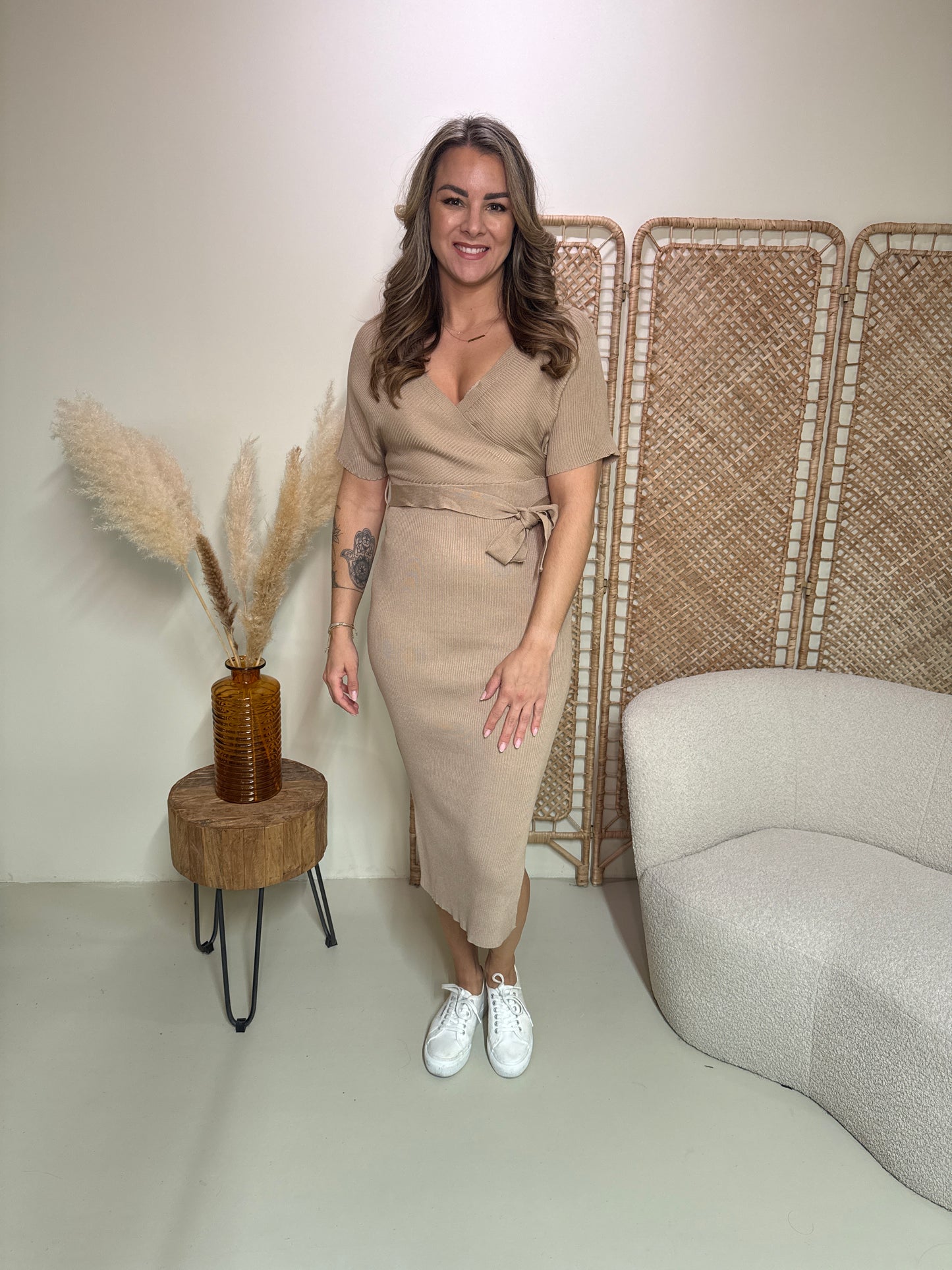 Kleid Amelie Beige