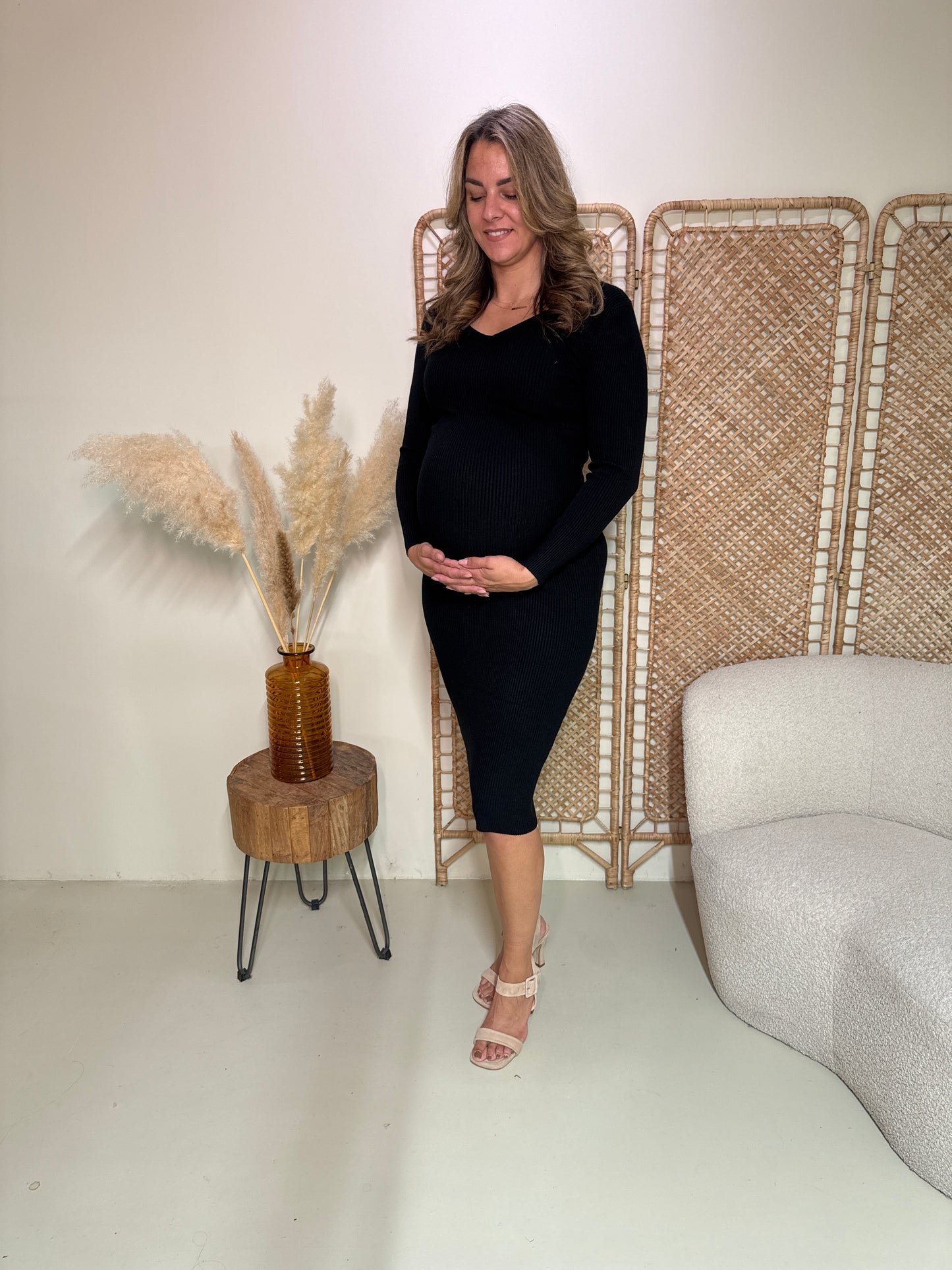 Rib Jurk Meave 2.0 Zwart