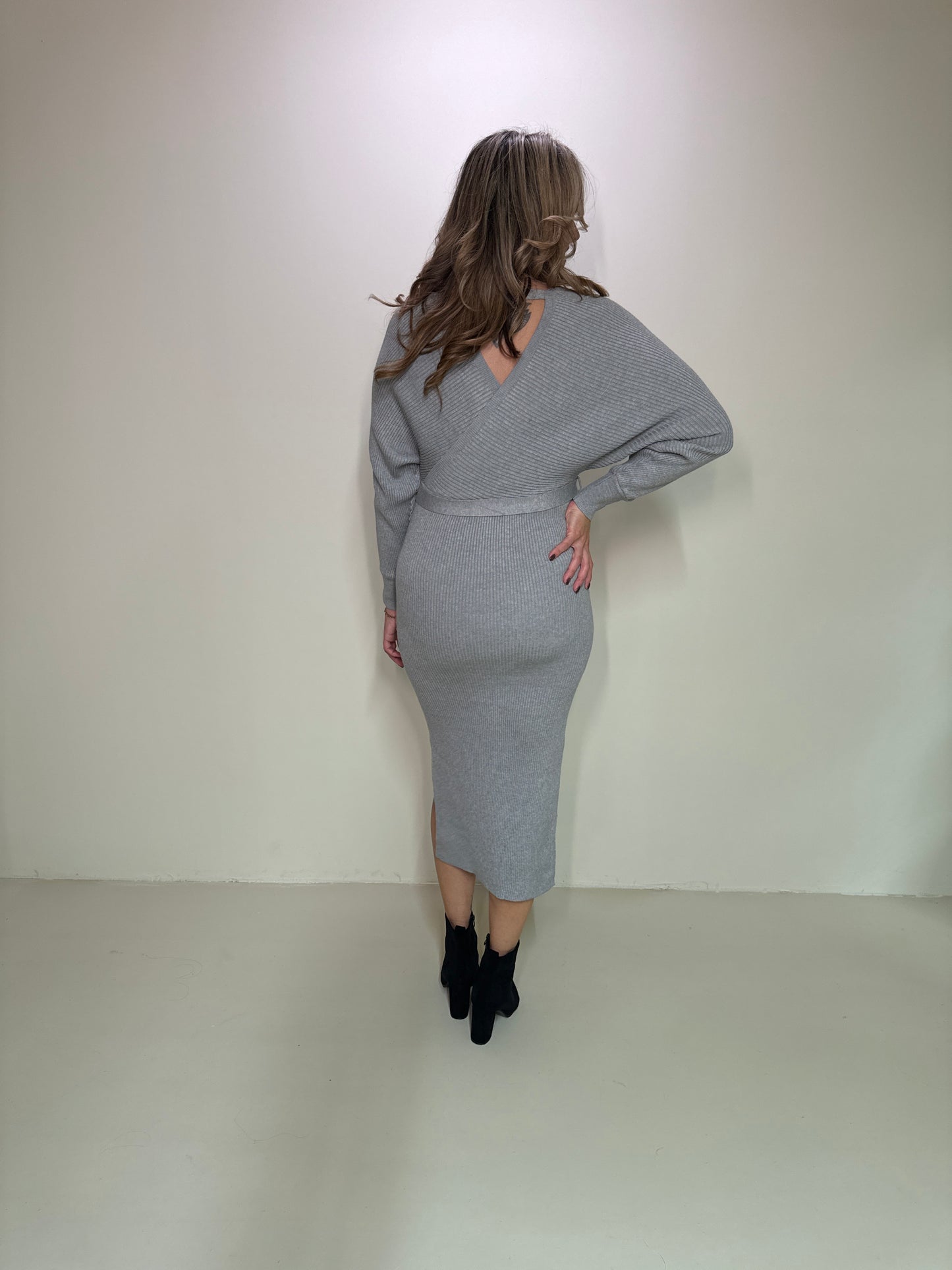 Maxi Jurk Rosa Grijs