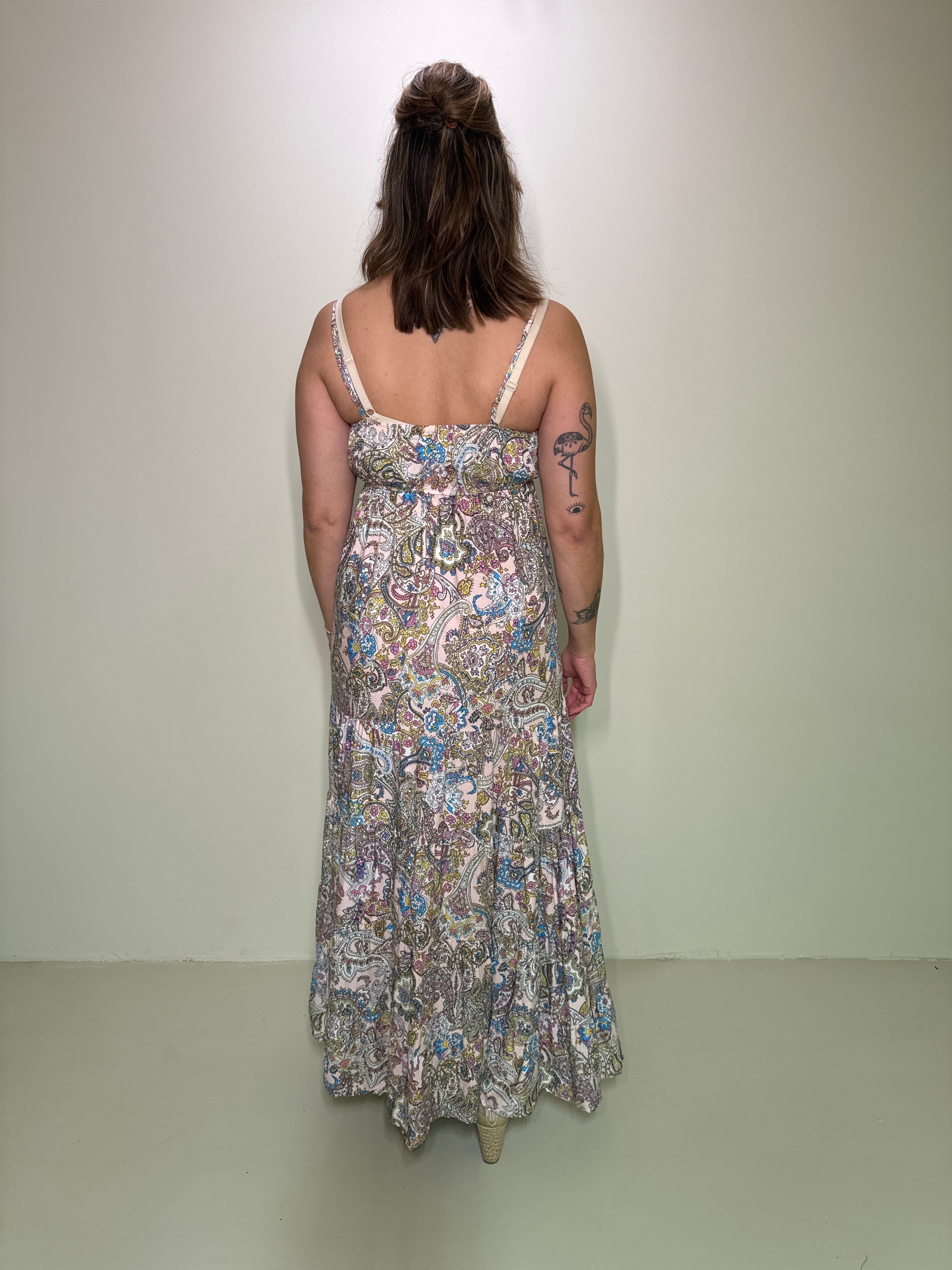 Maxi Jurk Paisley Roze