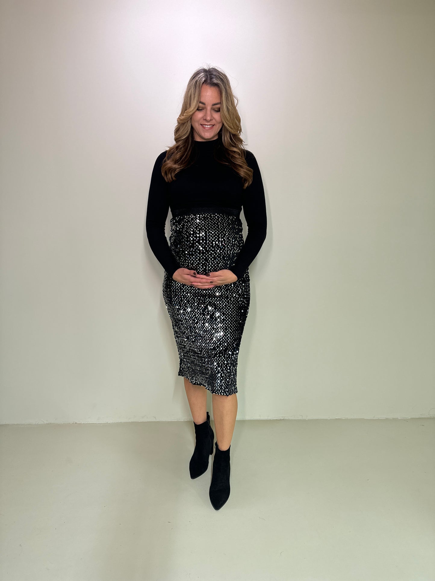 Paillettenrock Noa Champagner