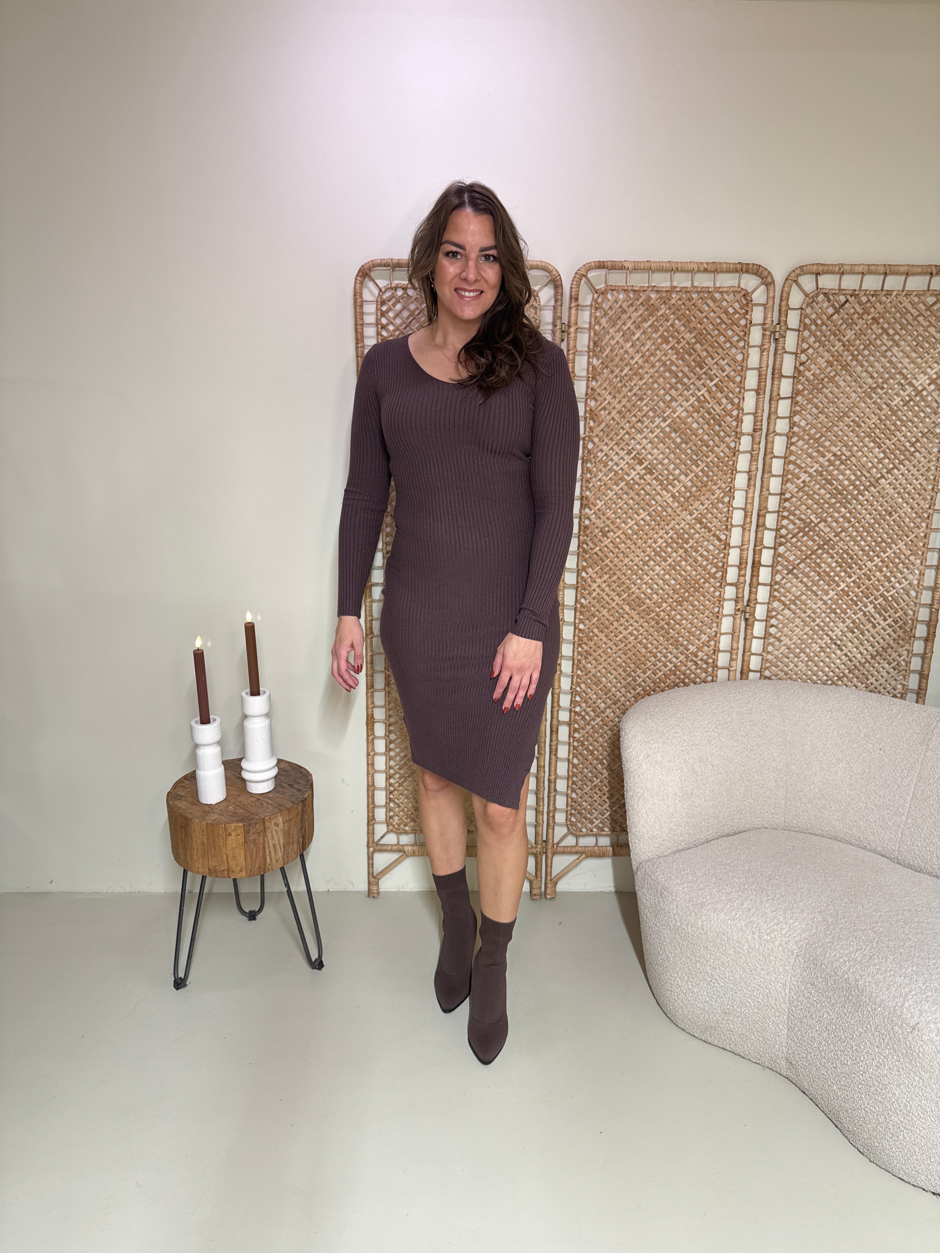 Rib Dress Milou Brown