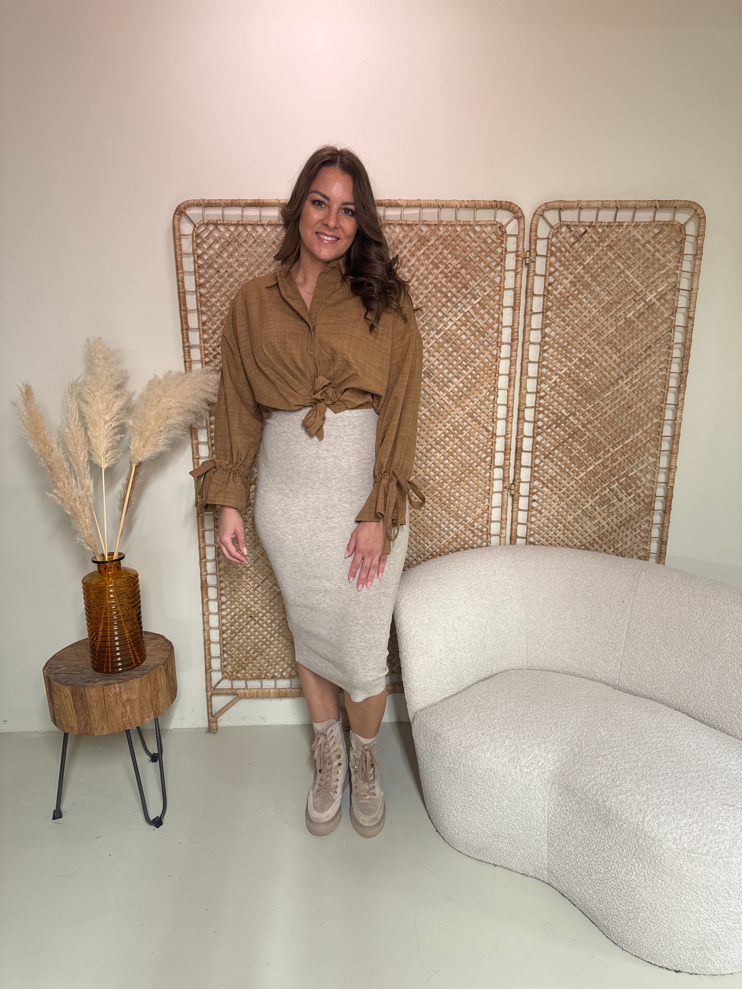 Satin-Top Elle Green