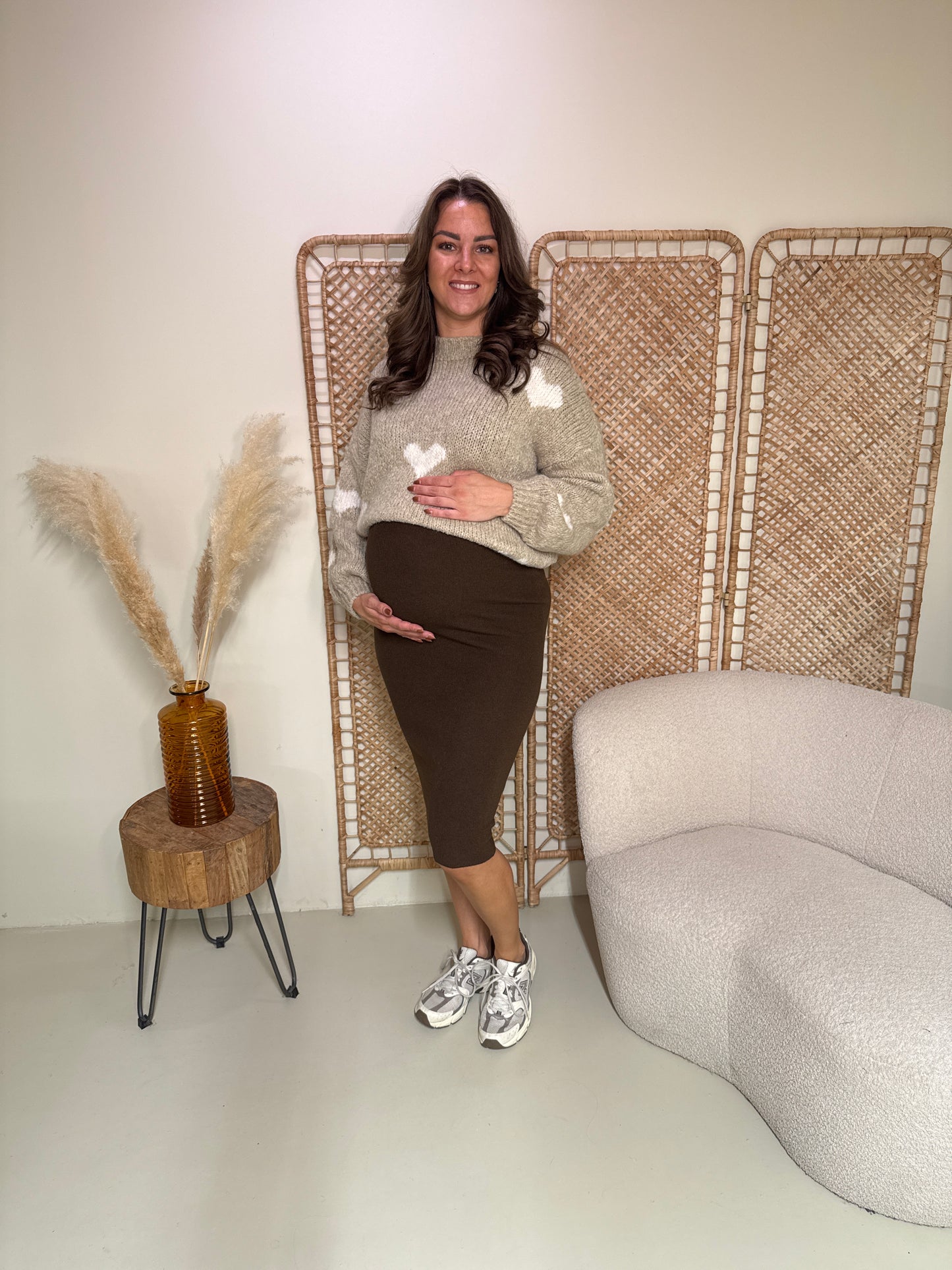 Trui Hearts Beige