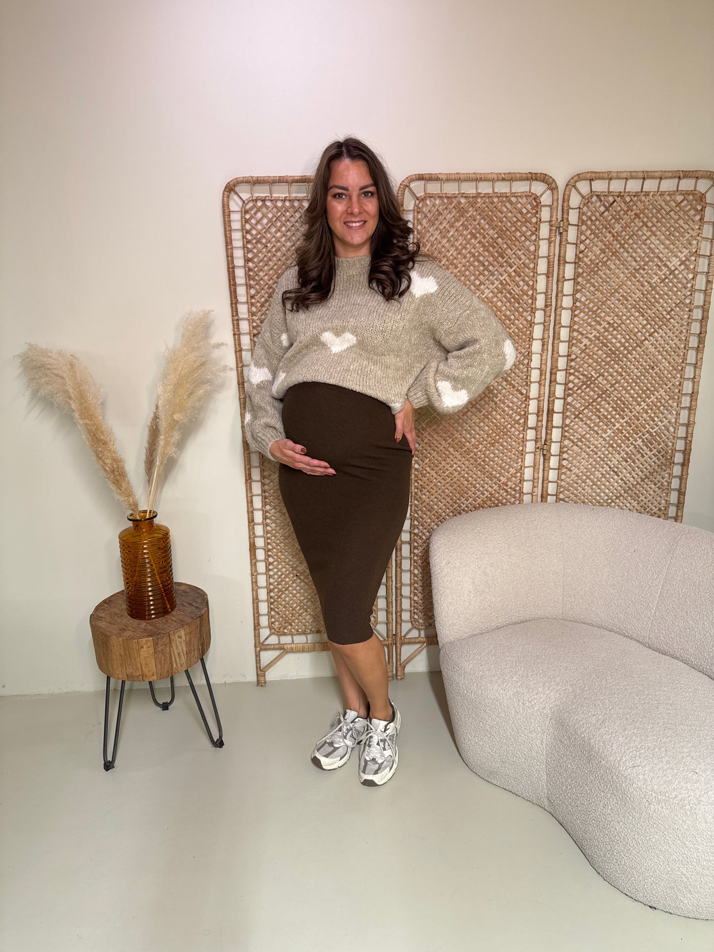 Trui Hearts Beige