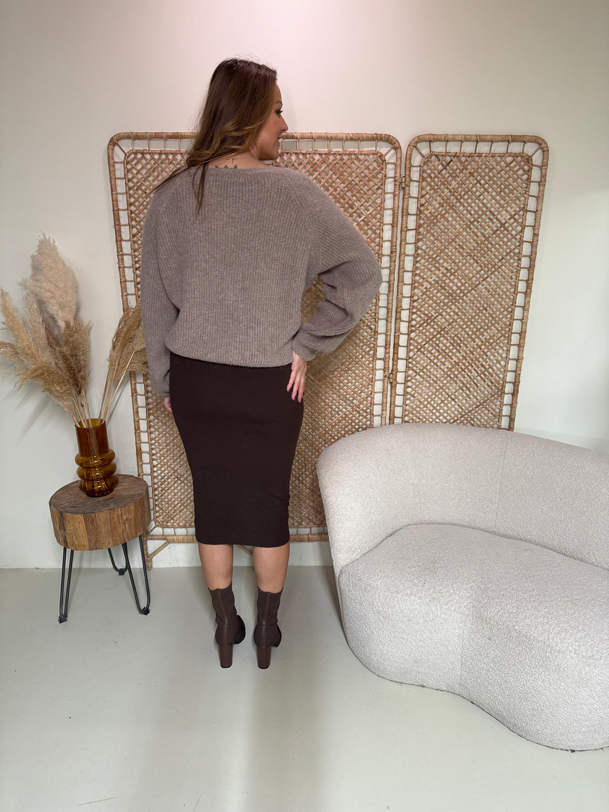 Trui Rosalie Taupe - Just Favorites