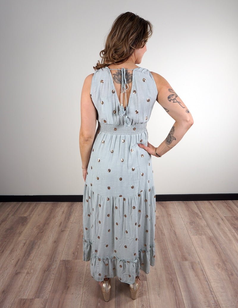 Maxi Jurk Kae Licht Blauw - Just Favorites
