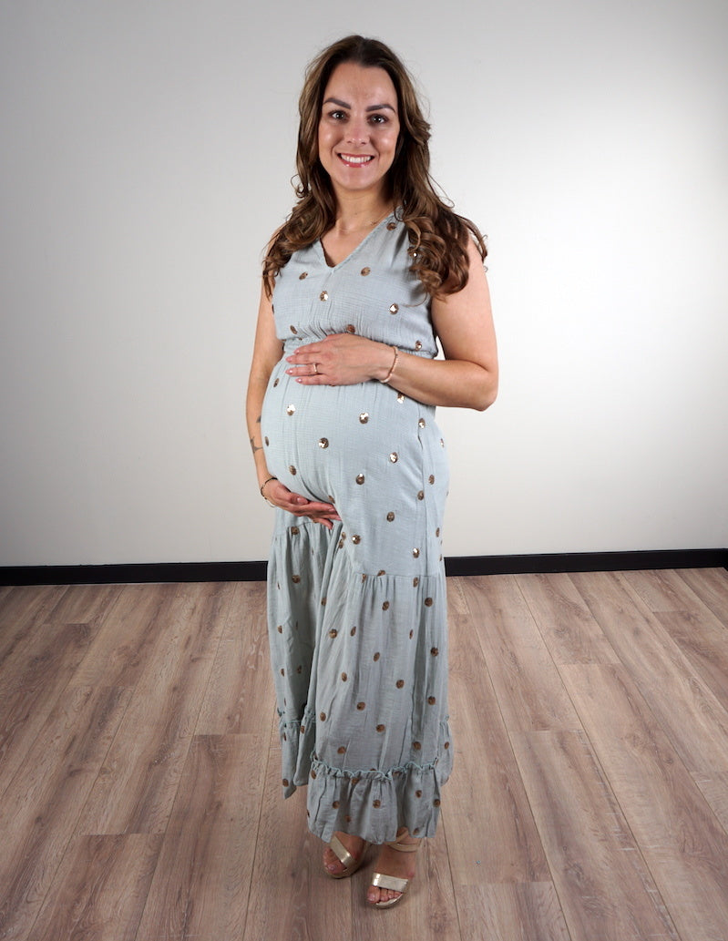 Maxi Jurk Kae Licht Blauw