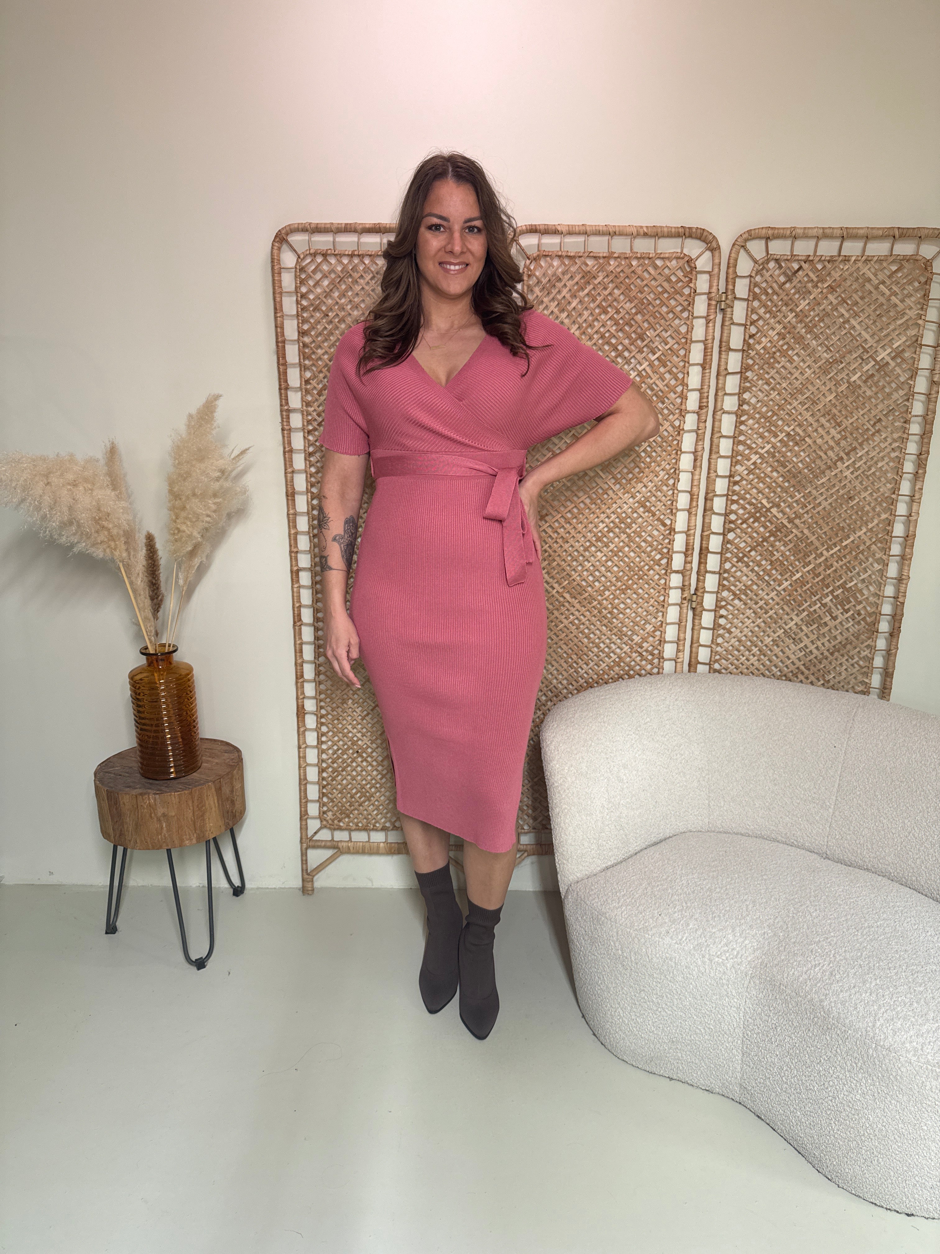 Jurk Amelie Oud Roze