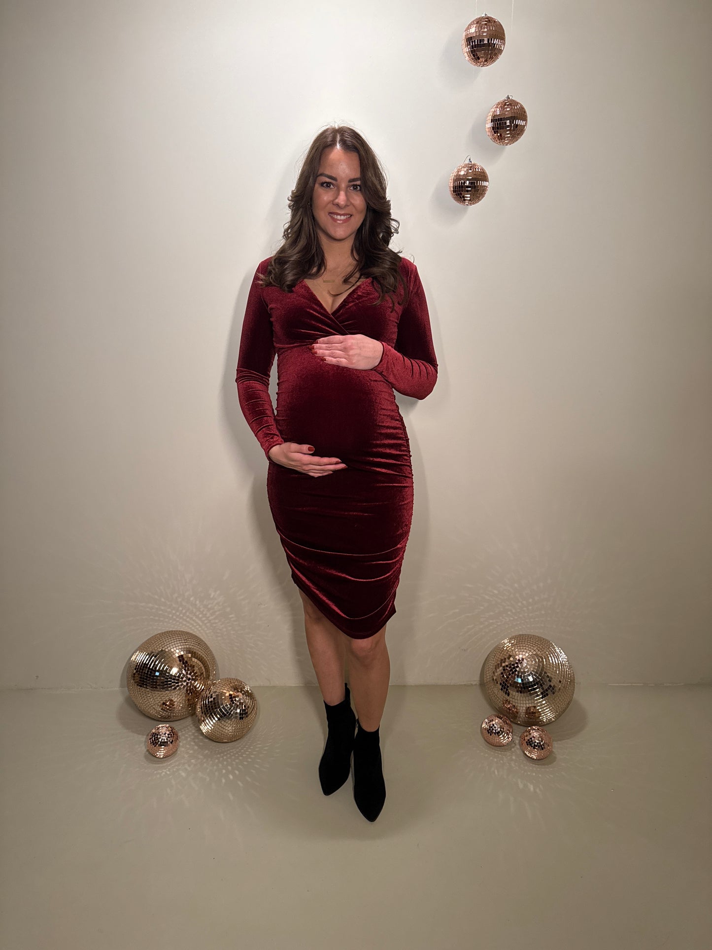 JF Exclusive Jurk Charlie Velvet Bordeaux