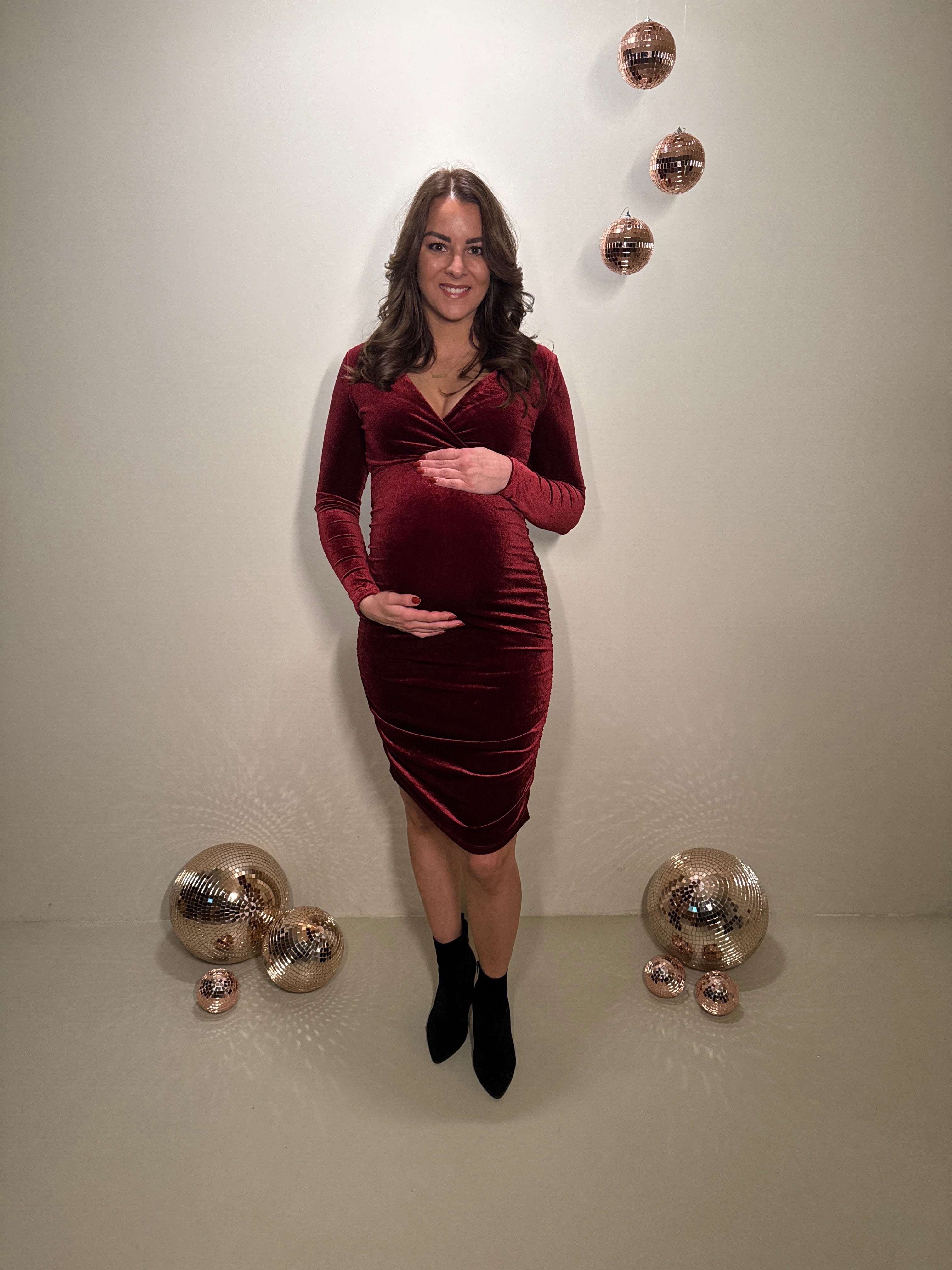 JF Exclusive Jurk Charlie Velvet Bordeaux