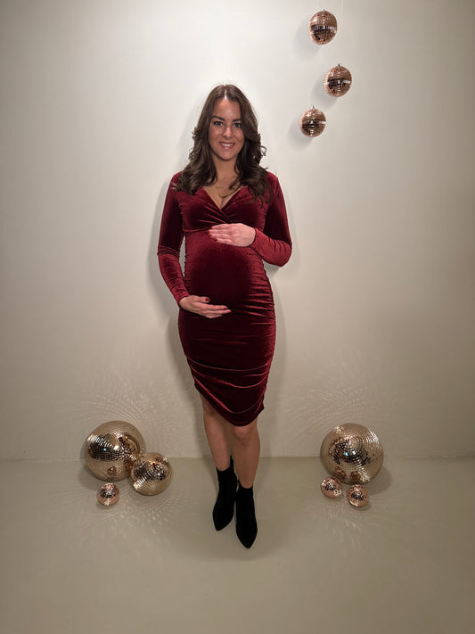 JF Exclusive Jurk Charlie Velvet Bordeaux