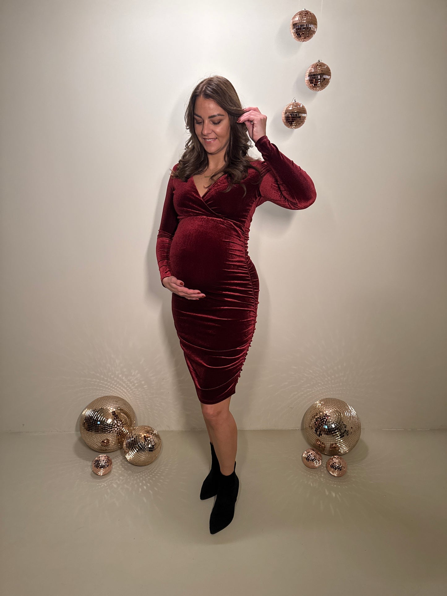 JF Exclusive Jurk Charlie Velvet Bordeaux