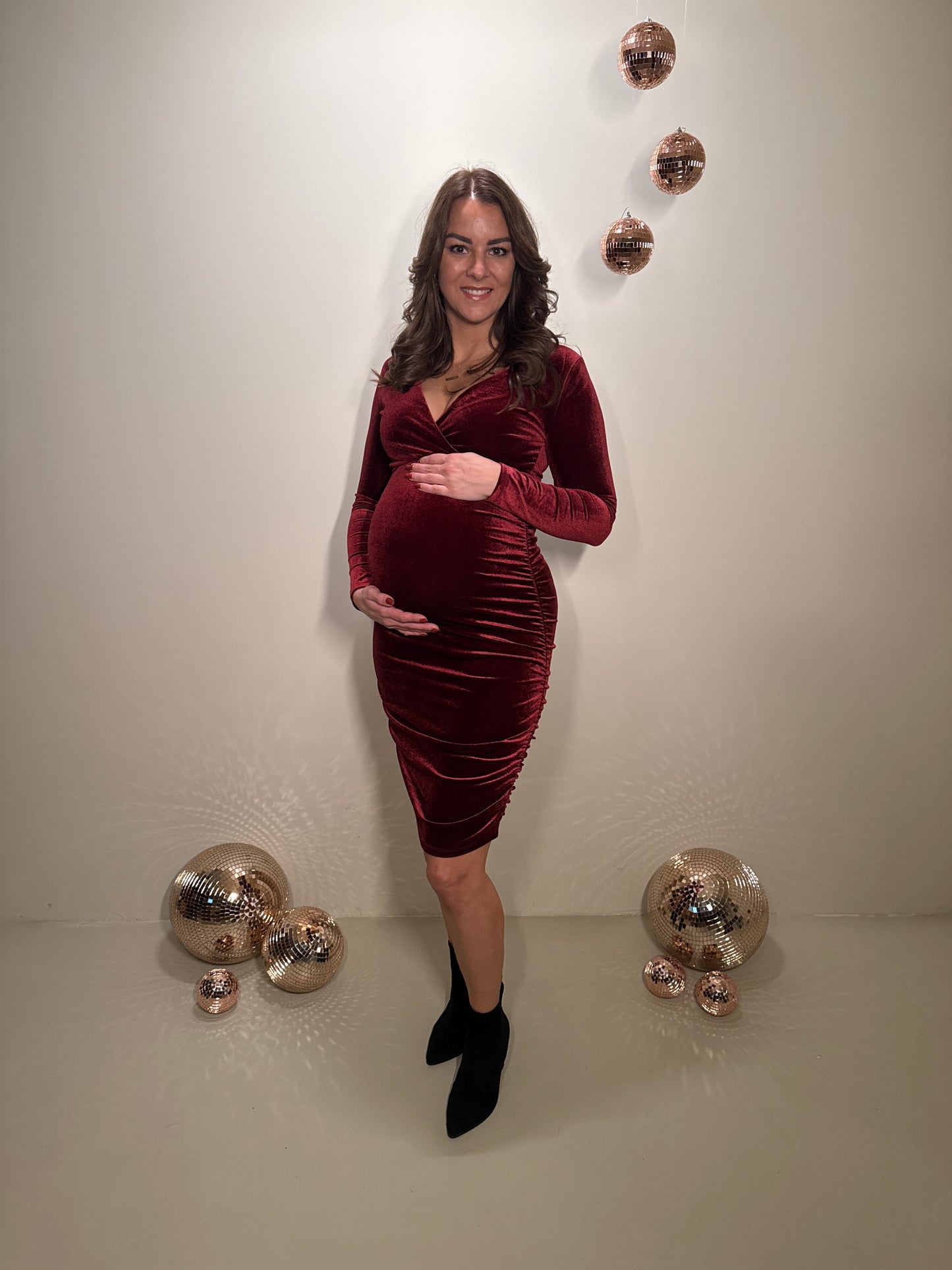 JF Exclusive Jurk Charlie Velvet Bordeaux