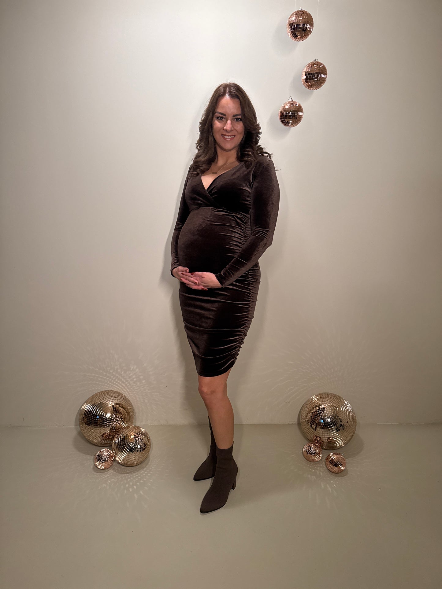 JF Exclusive Jurk Charlie Velvet Bruin