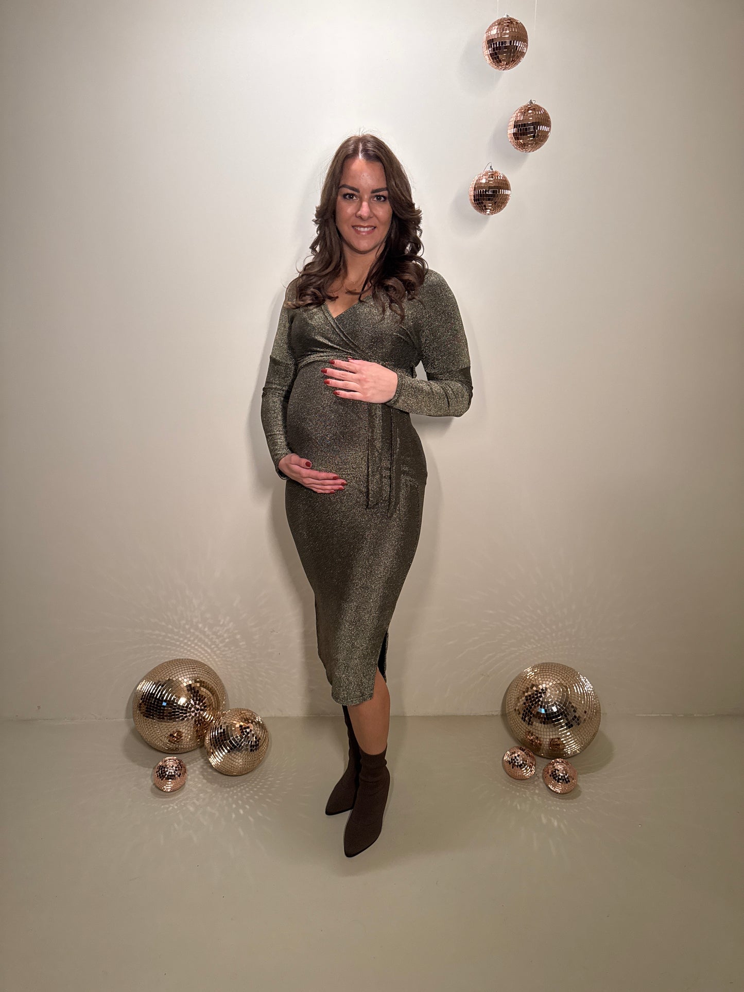 JF Exclusive Elin Glitter Jurk Goud