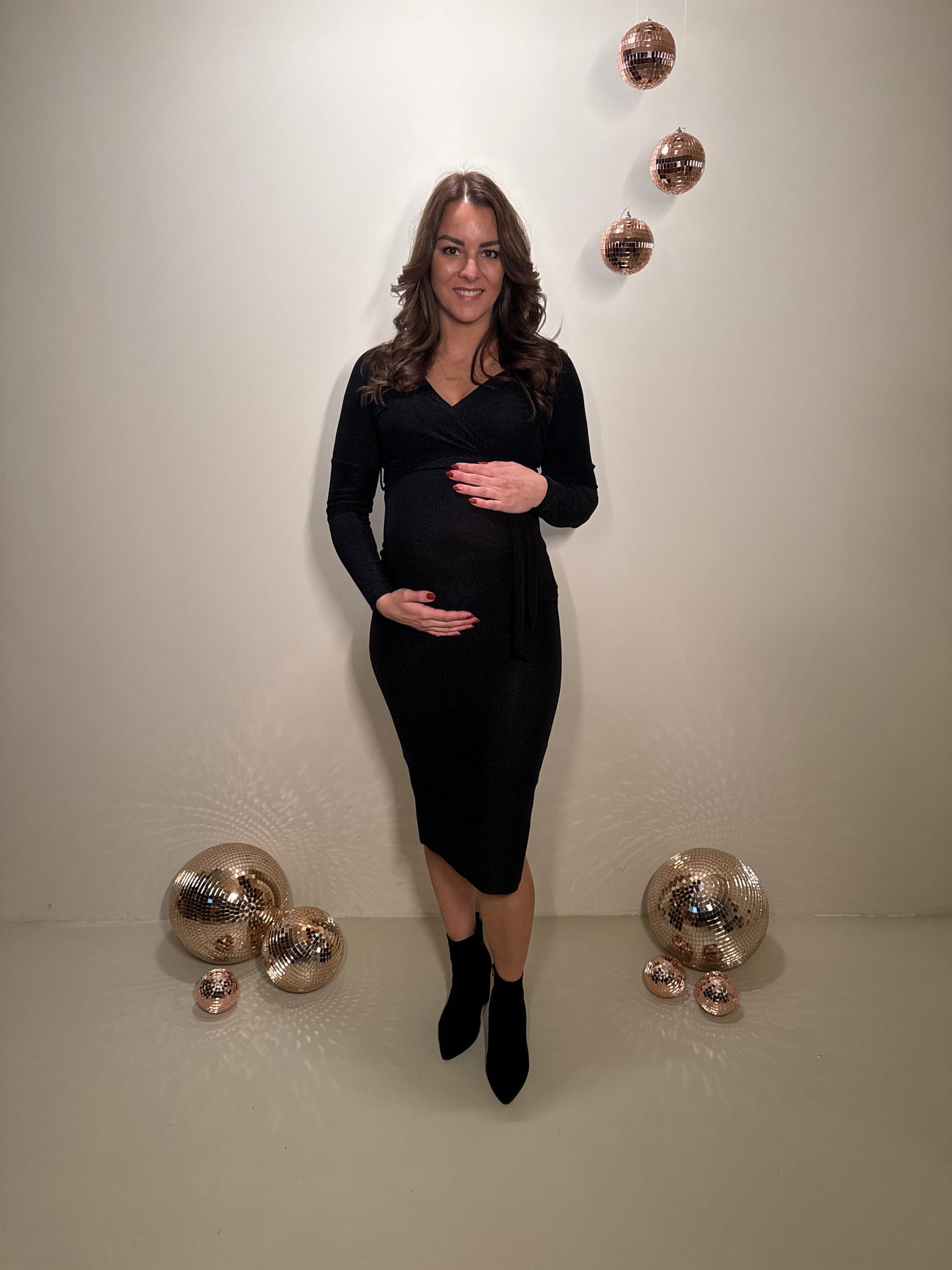 JF Exclusive Elin Glitter Jurk Zwart