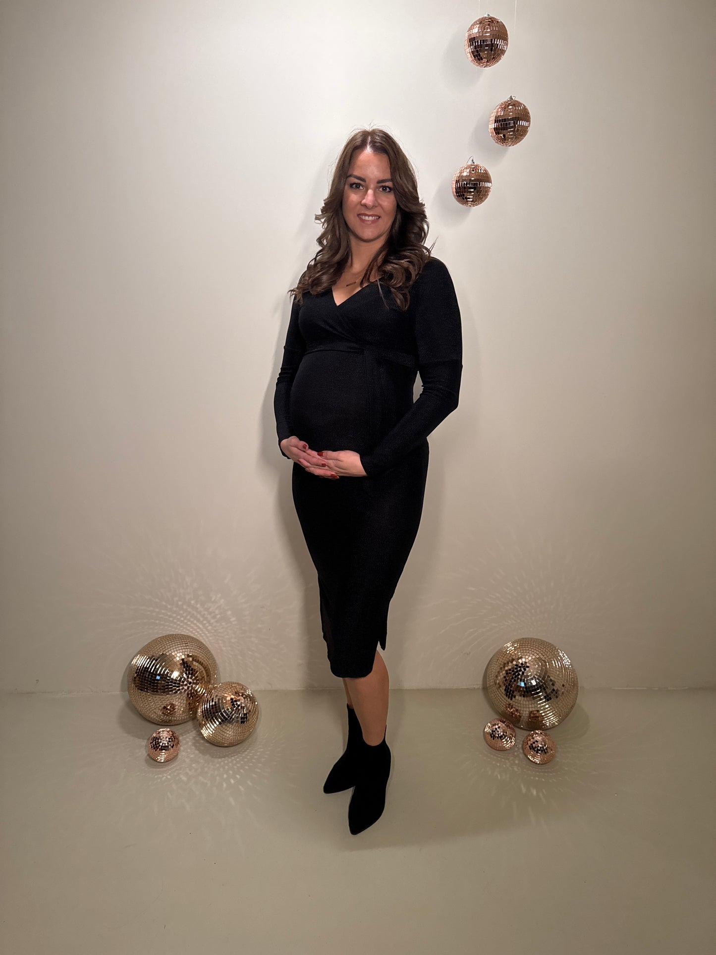 JF Exclusive Elin Glitter Jurk Zwart