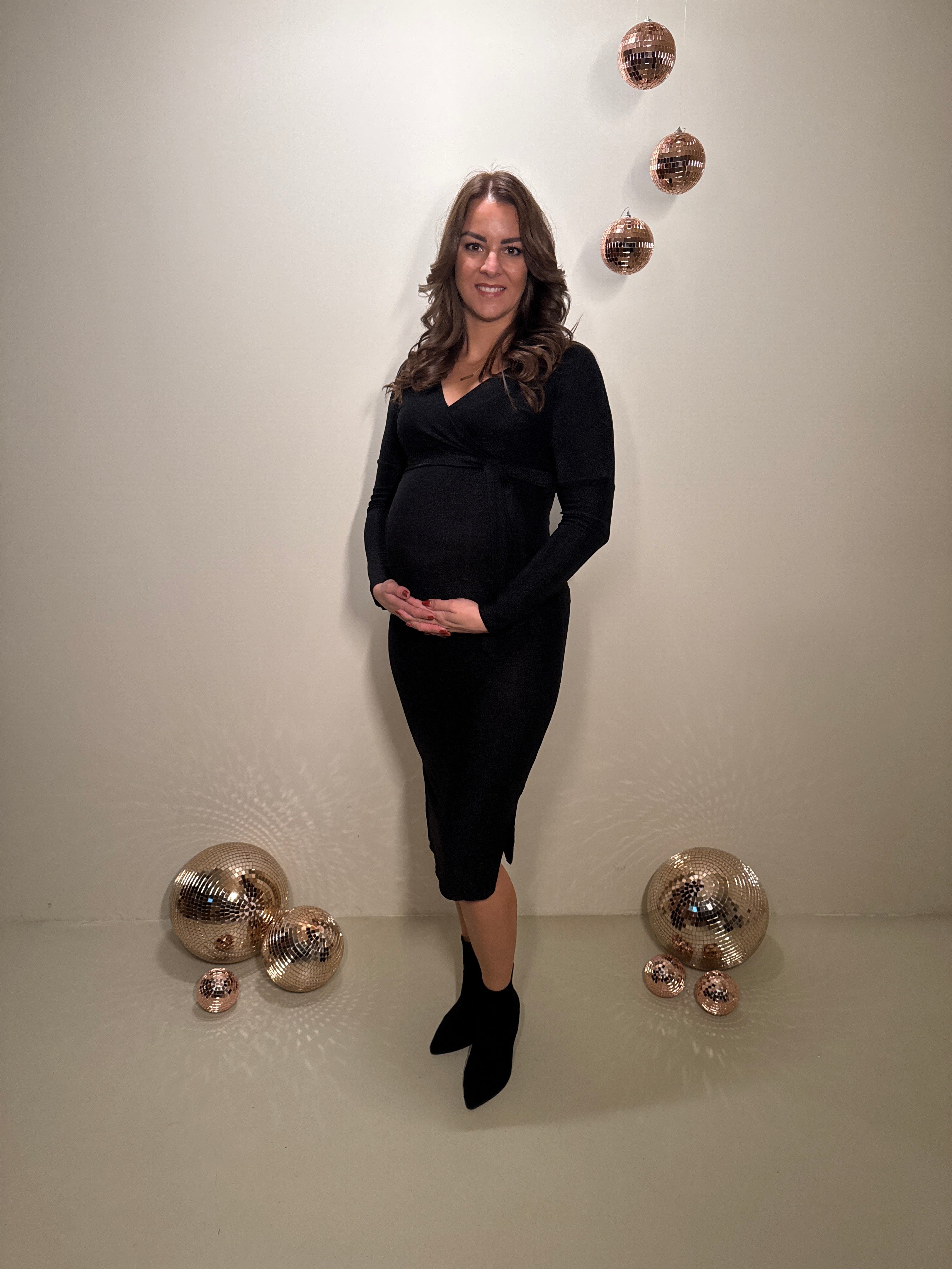 JF Exclusive Elin Glitter Jurk Zwart