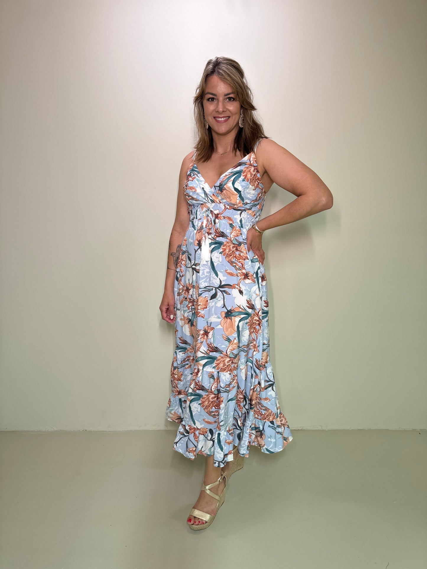 Jurk Zara Blauw Print