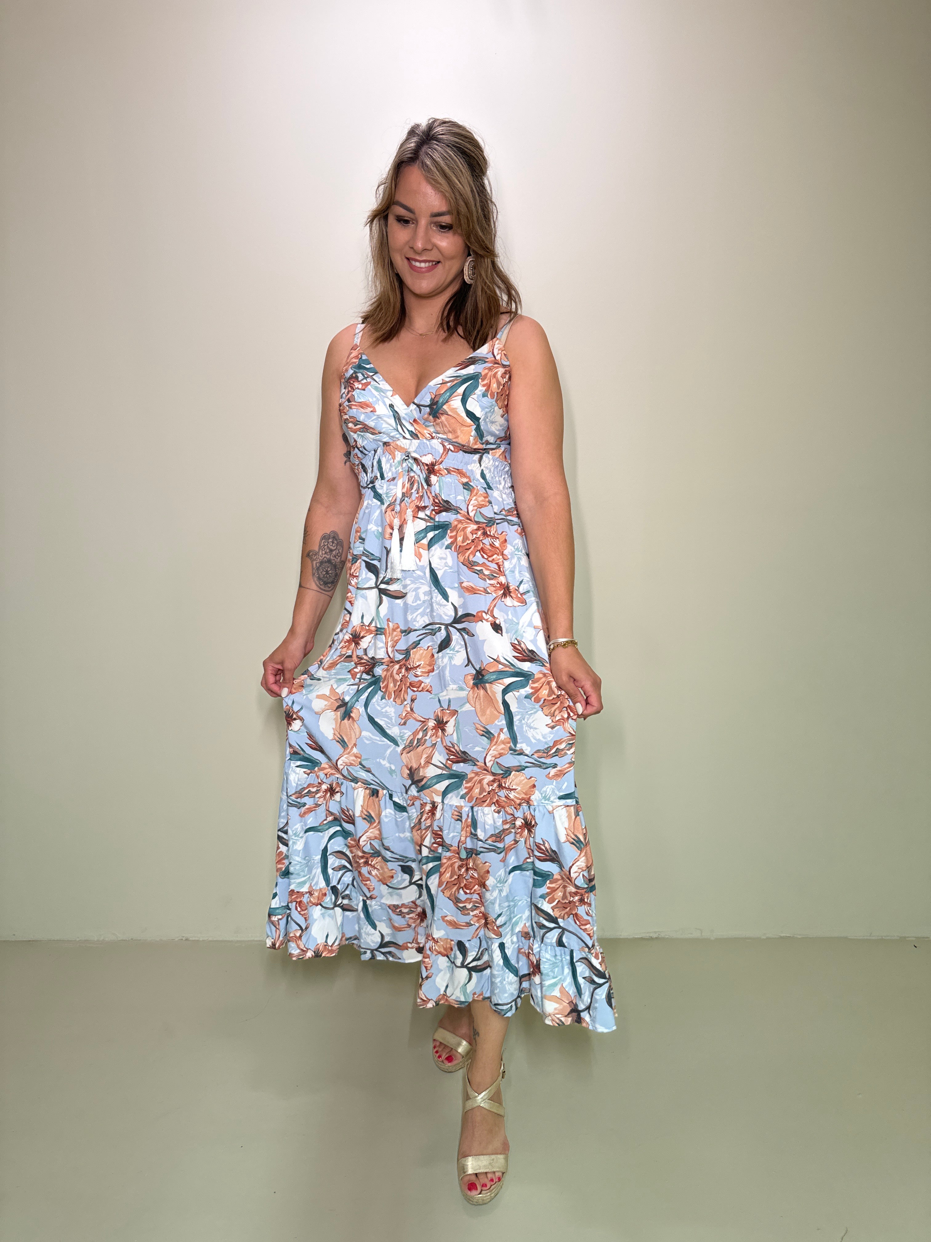 Jurk Zara Blauw Print