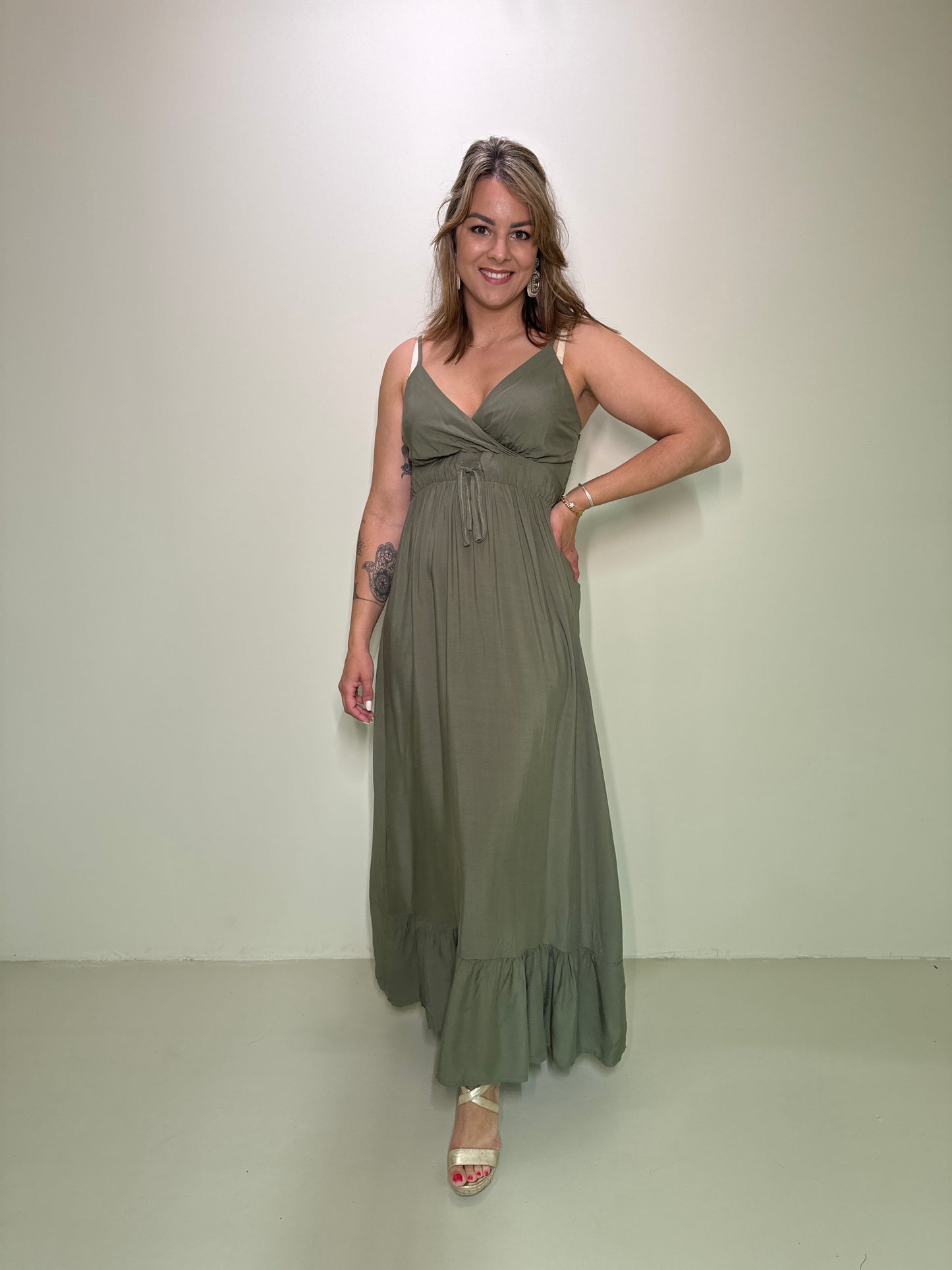 Kleid Zara Grün