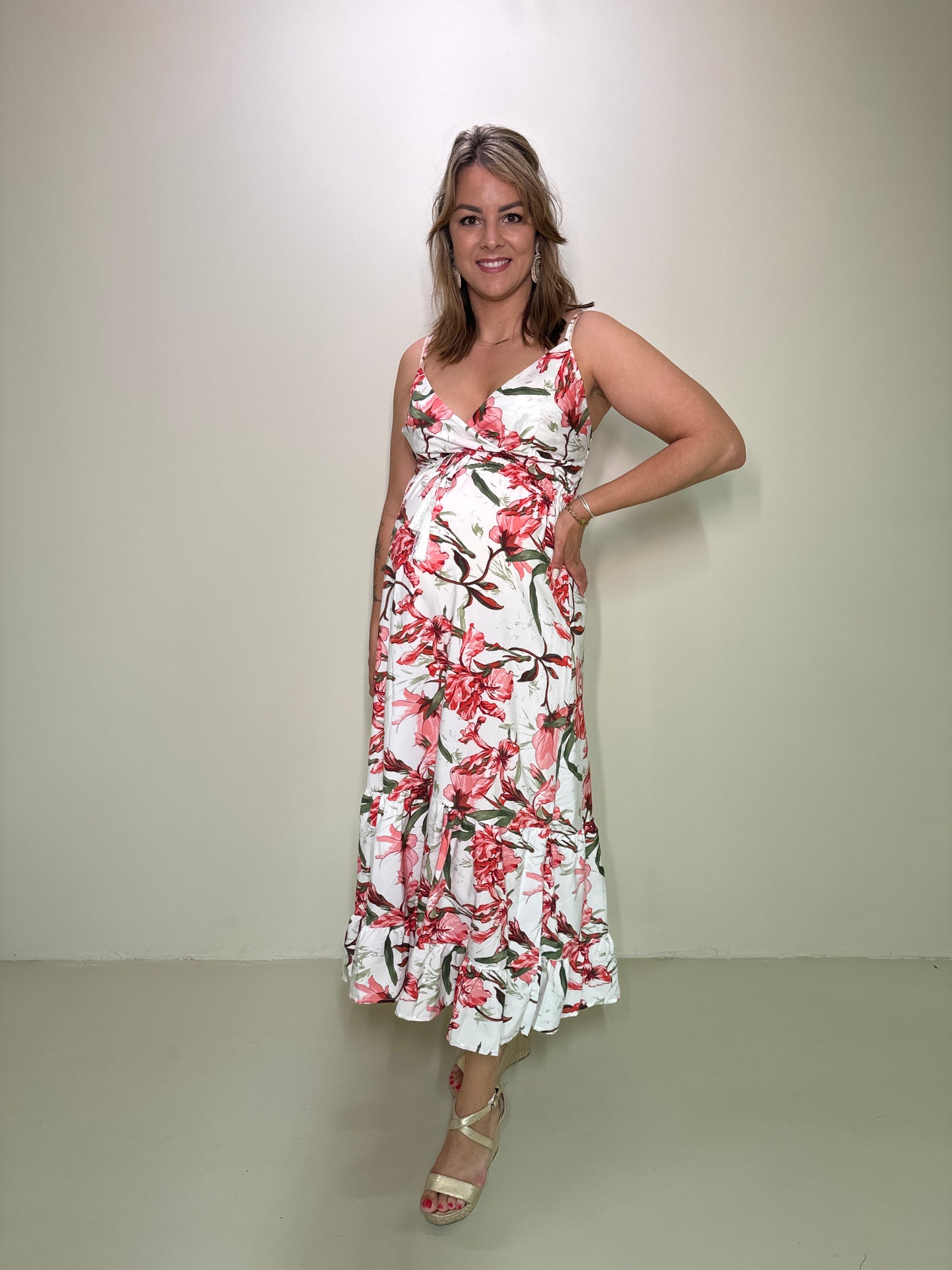 Kleid Zara Weißer Druck