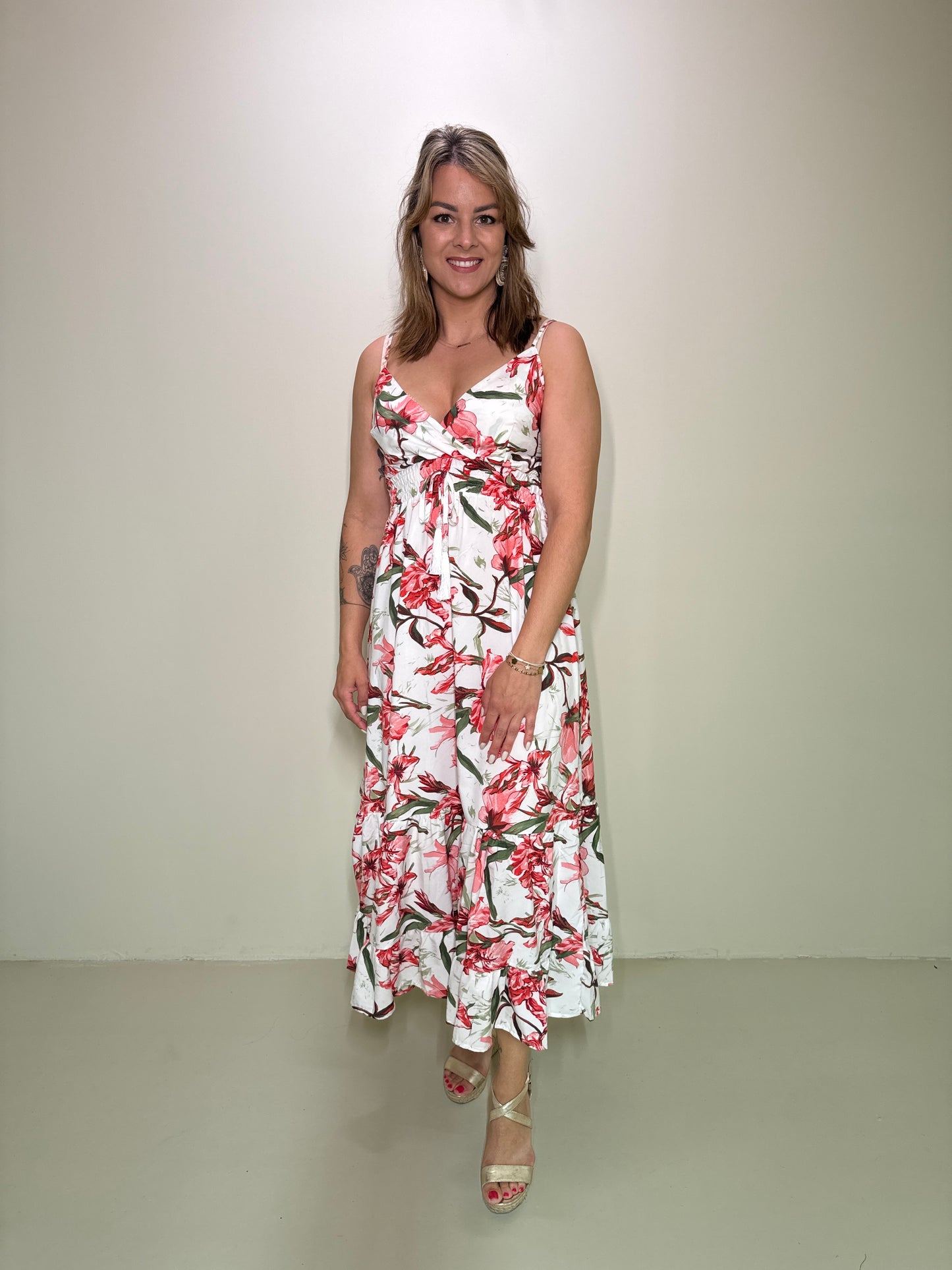 Kleid Zara Weißer Druck