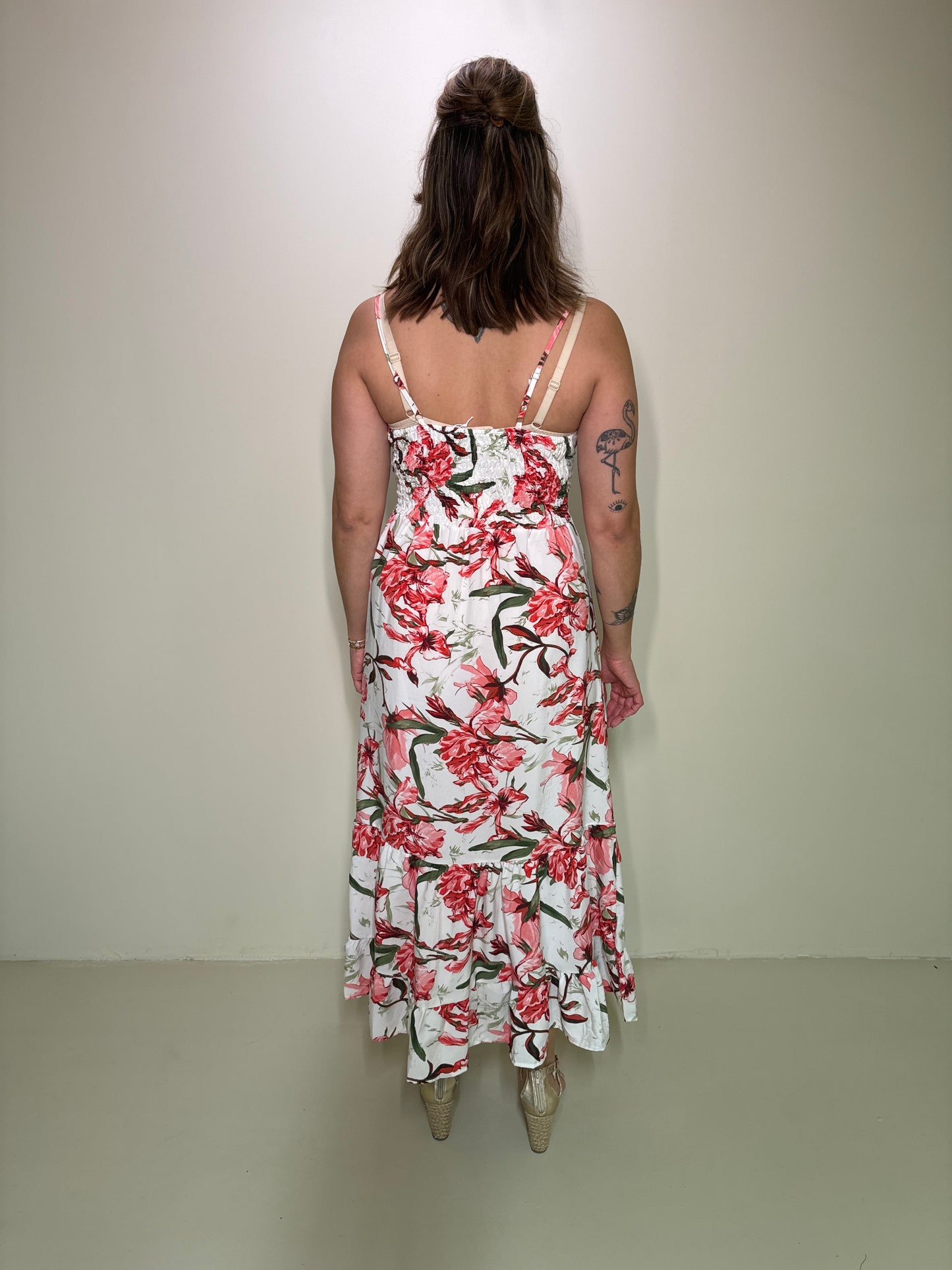 Kleid Zara Weißer Druck