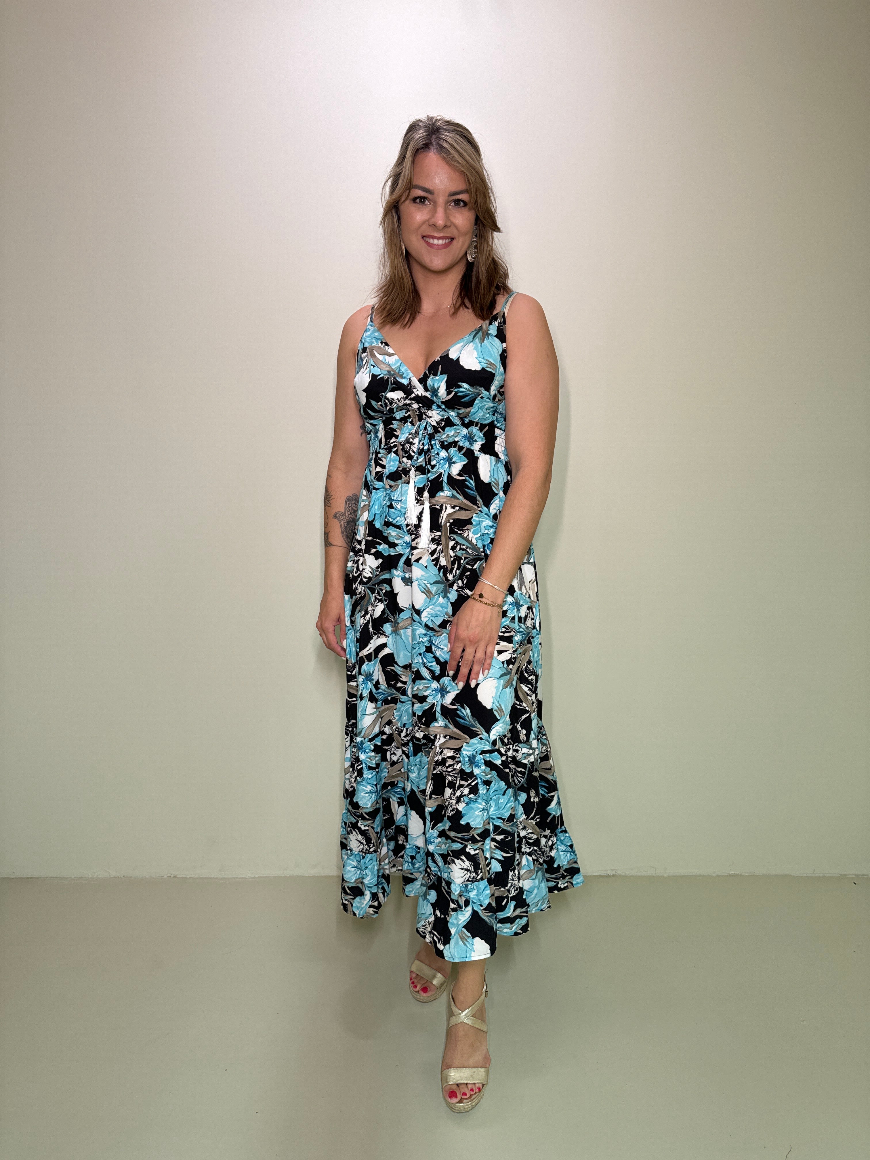 Kleid Zara Schwarzer Druck