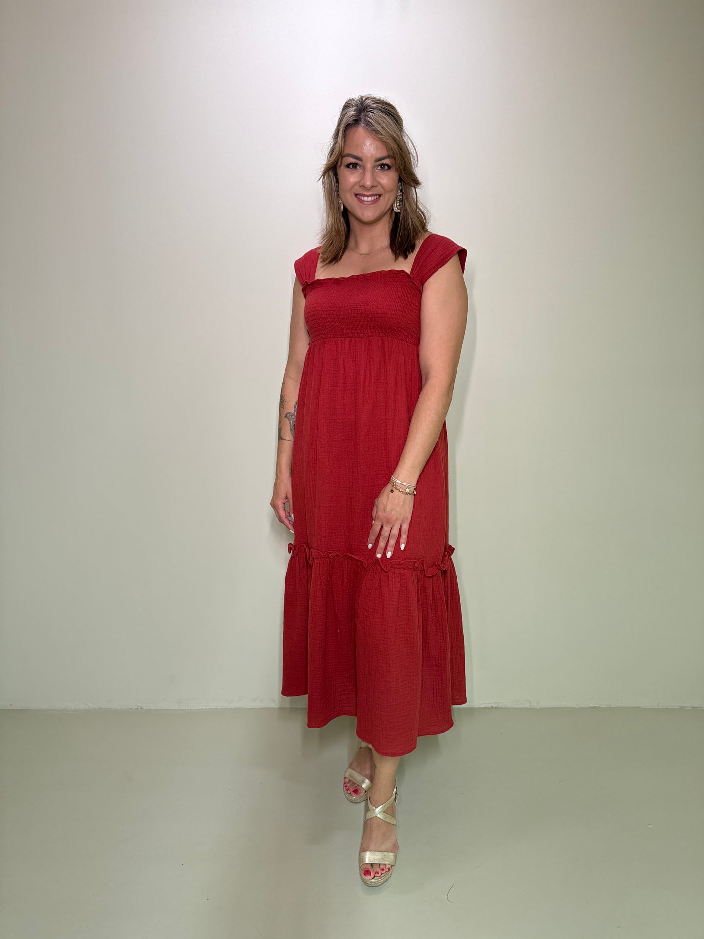 Maxi Jurk Bodhi Roest