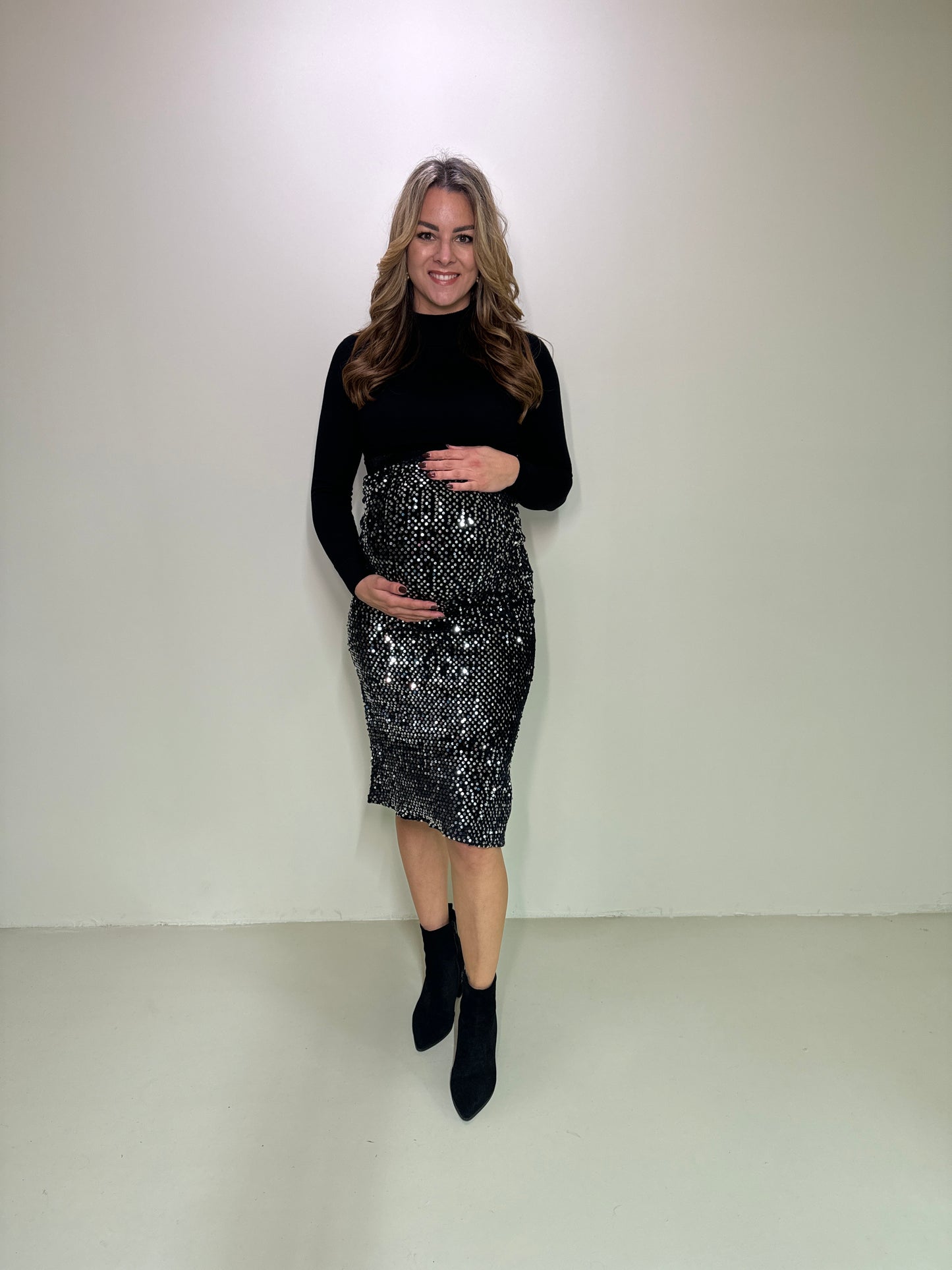 Pailletten Rok Noa Zilver