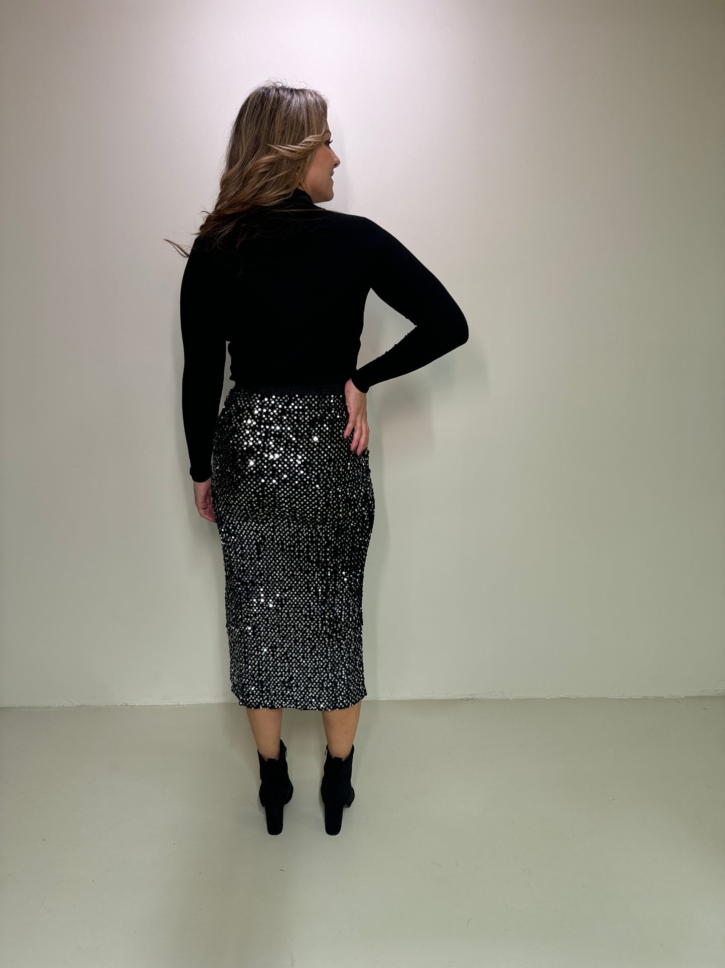 Pailletten Rok Noa Zilver