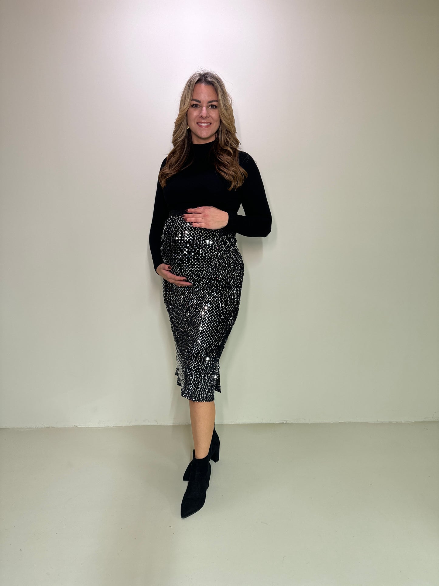 Pailletten Rok Noa Zilver