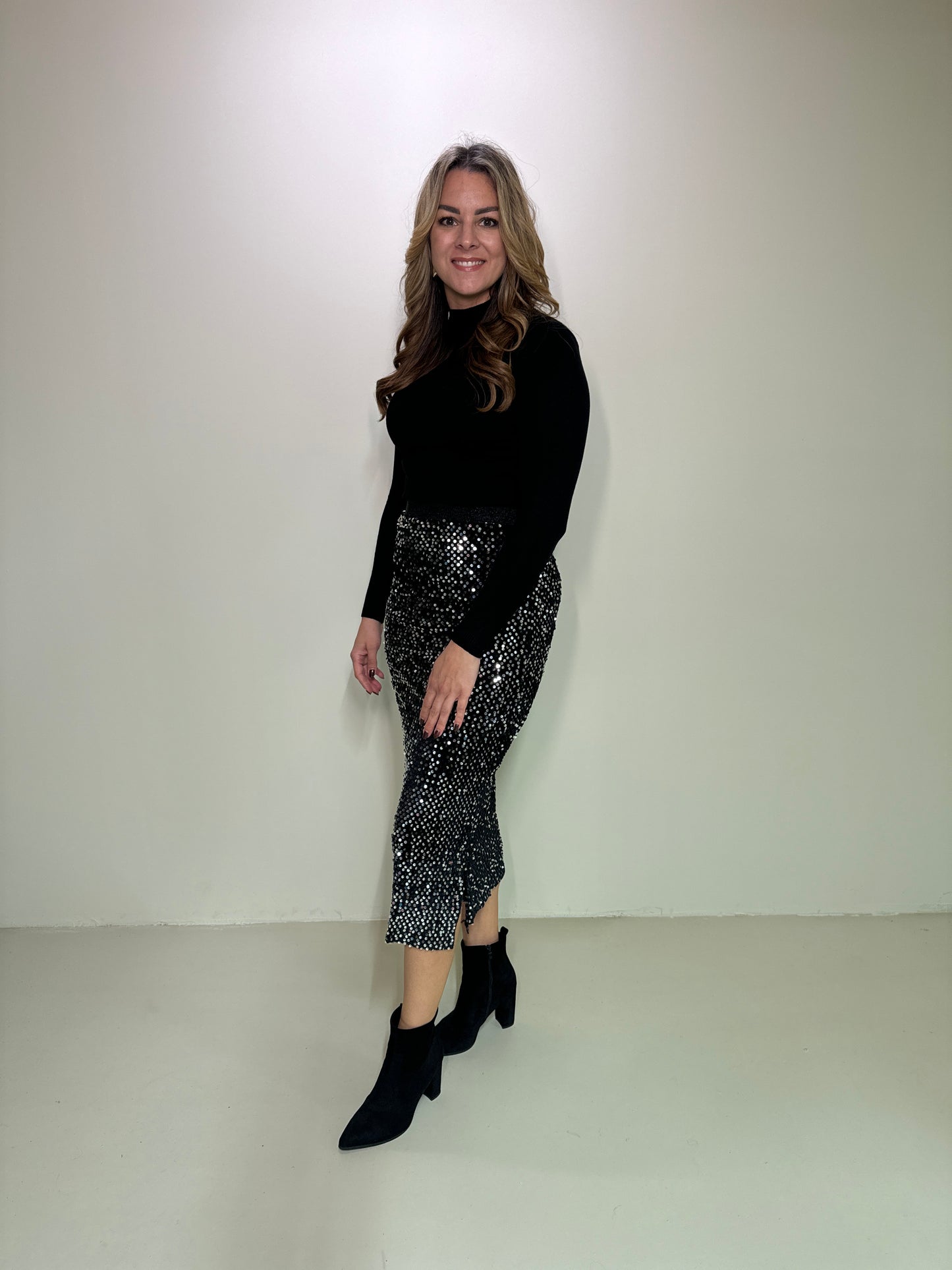 Pailletten Rok Noa Zilver