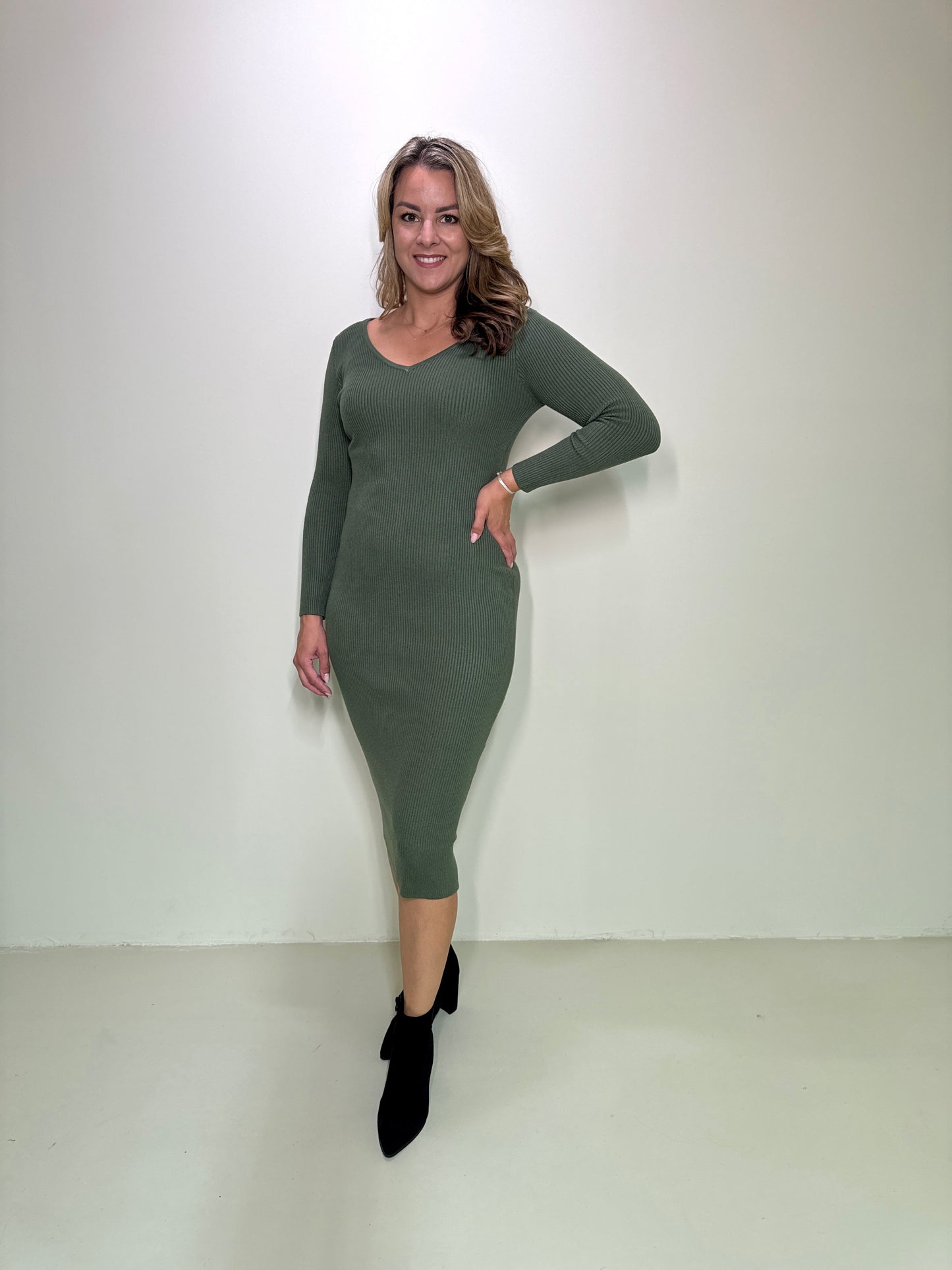 Rippenkleid Kiki Braun