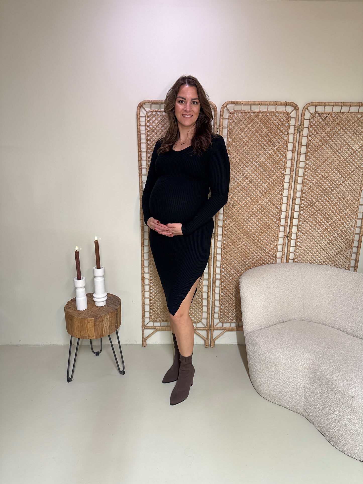 Rib Jurk Milou Zwart