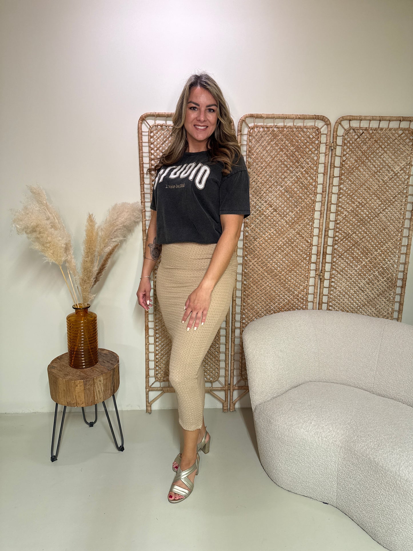 T-shirt Studio Antraciet