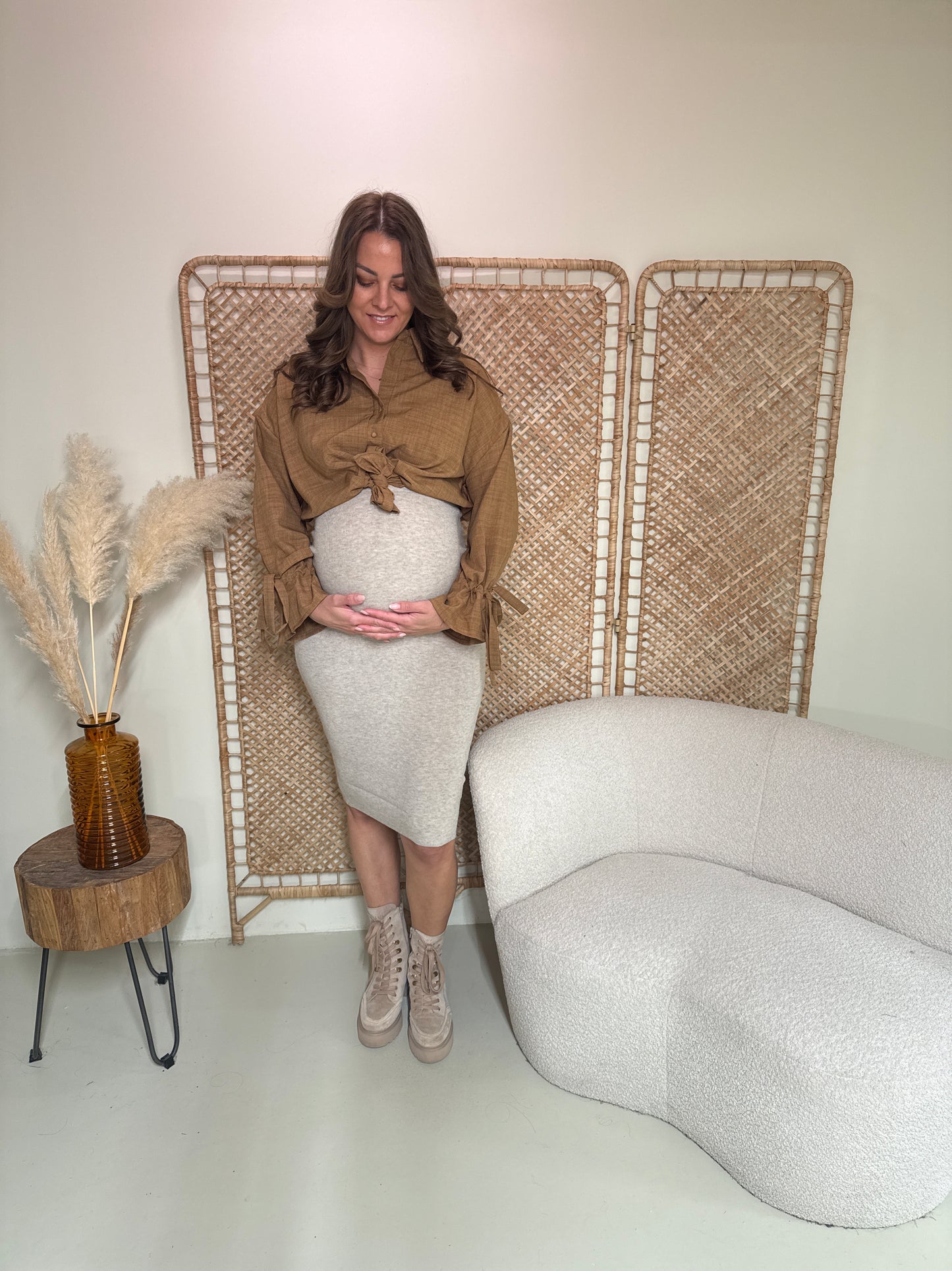 Satin-Top Elle Green