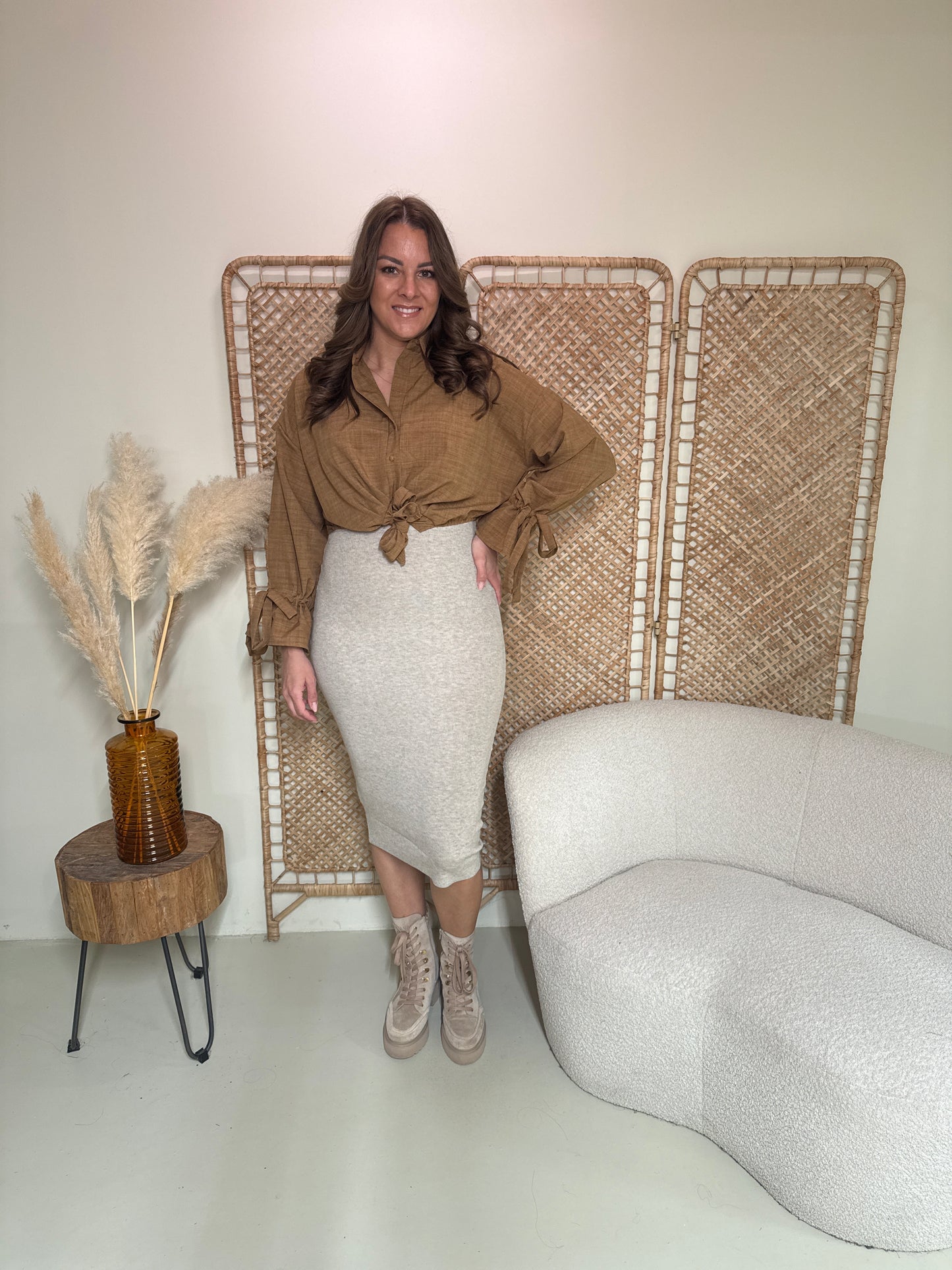 Satin-Top Elle Green