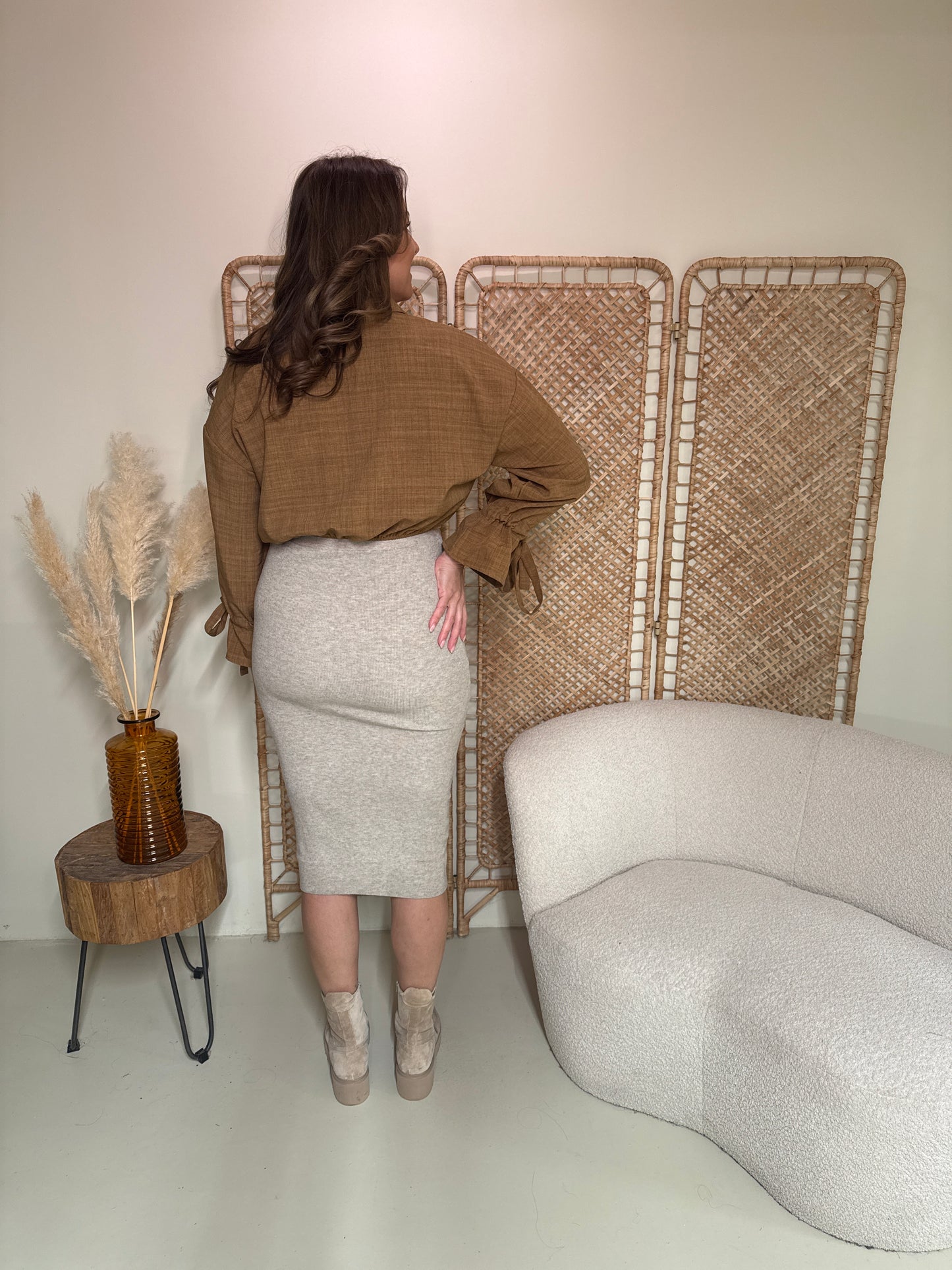 Satin-Top Elle Green