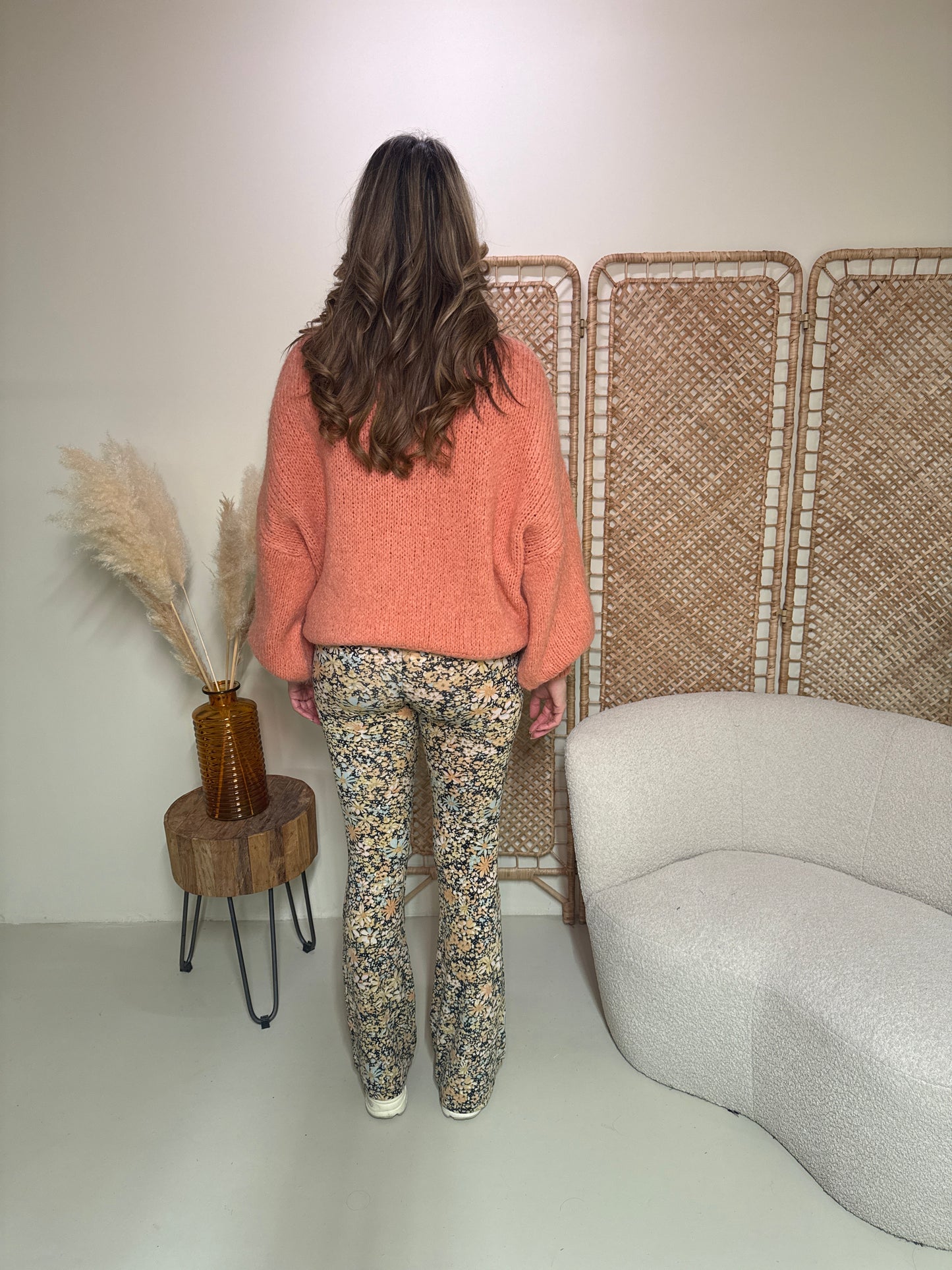 Soft Flare Legging Livia Flower Peach