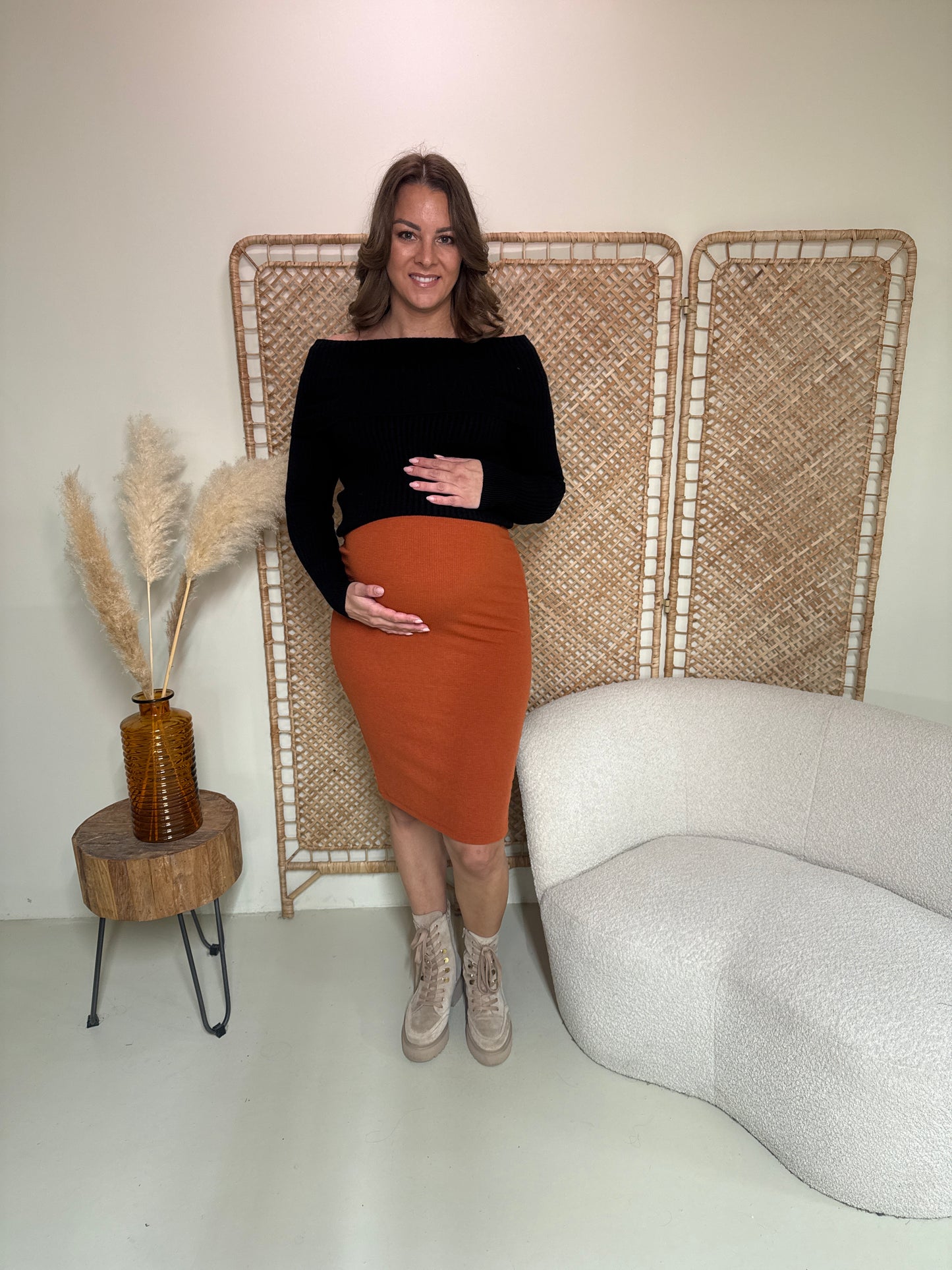 Trui Off-Shoulder Zwart