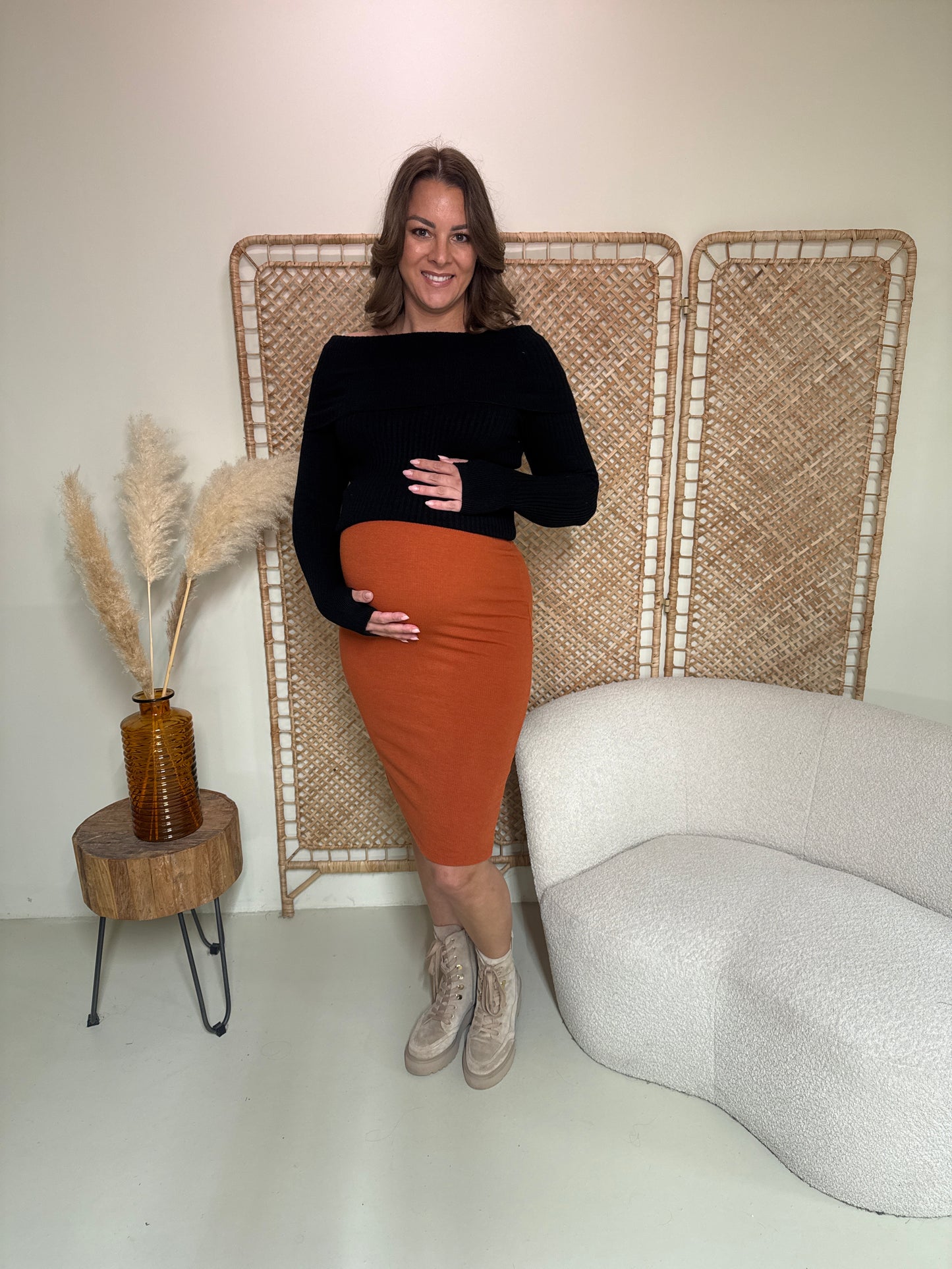 Trui Off-Shoulder Zwart