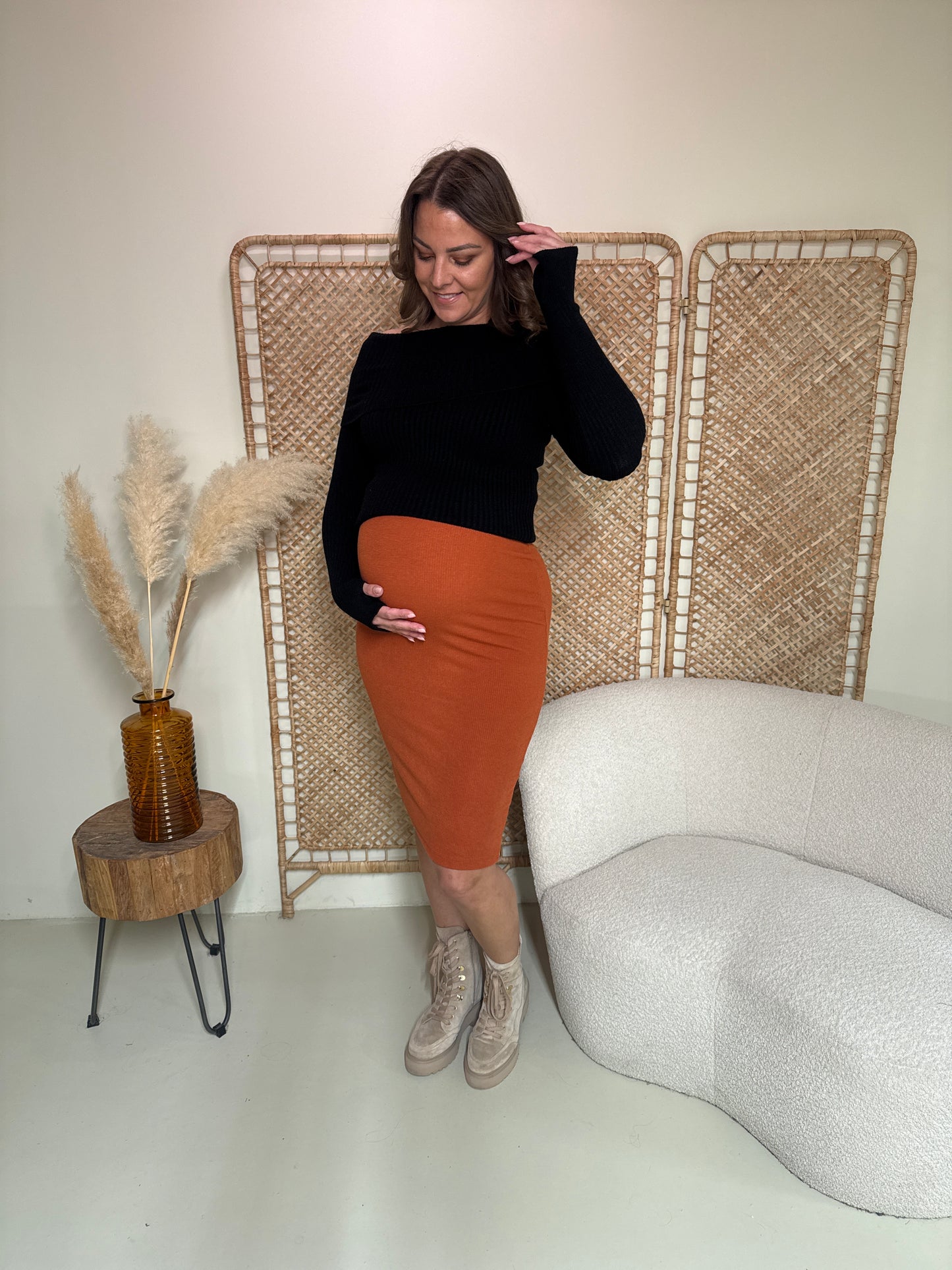 Trui Off-Shoulder Zwart