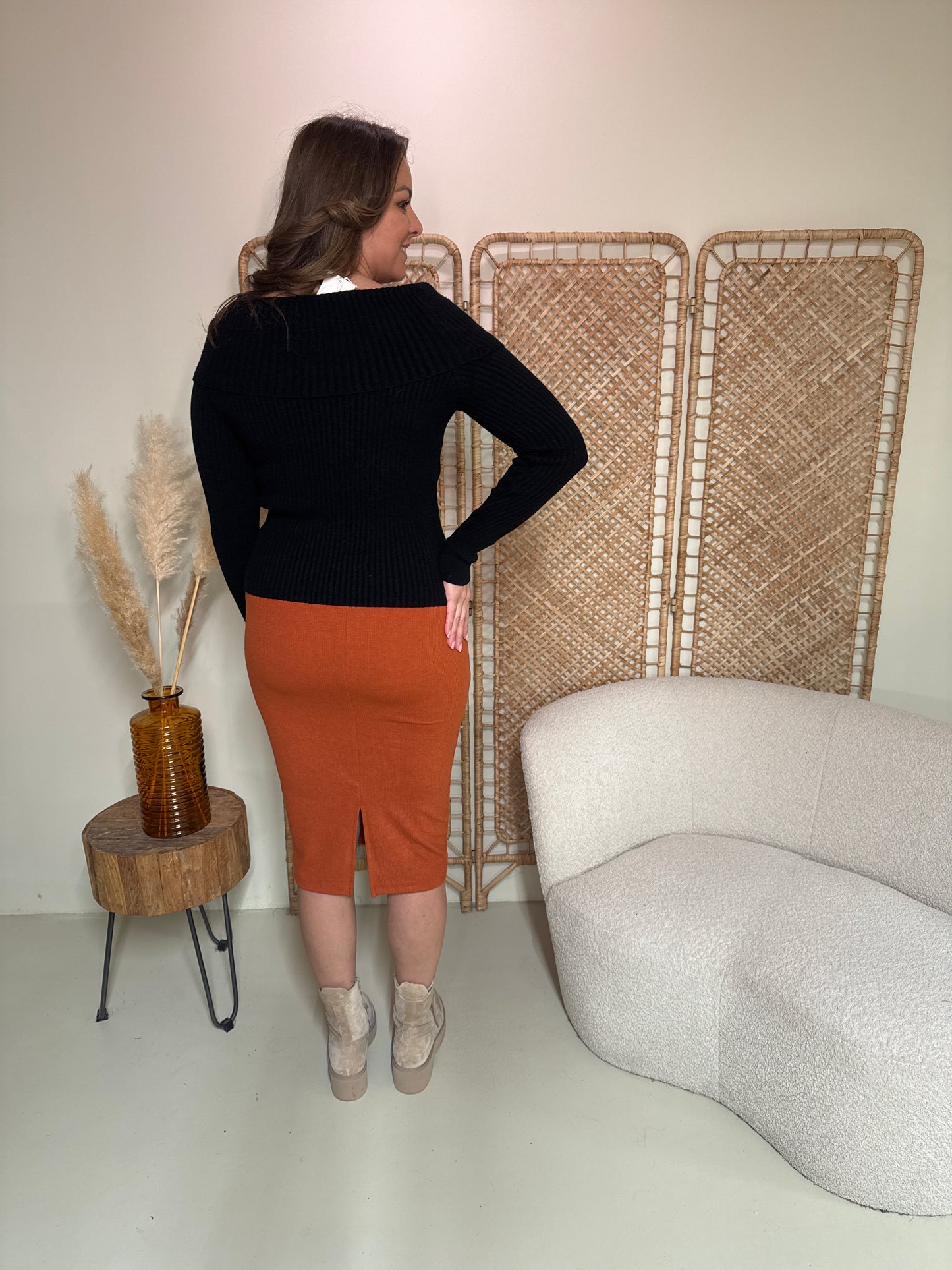 Trui Off-Shoulder Zwart