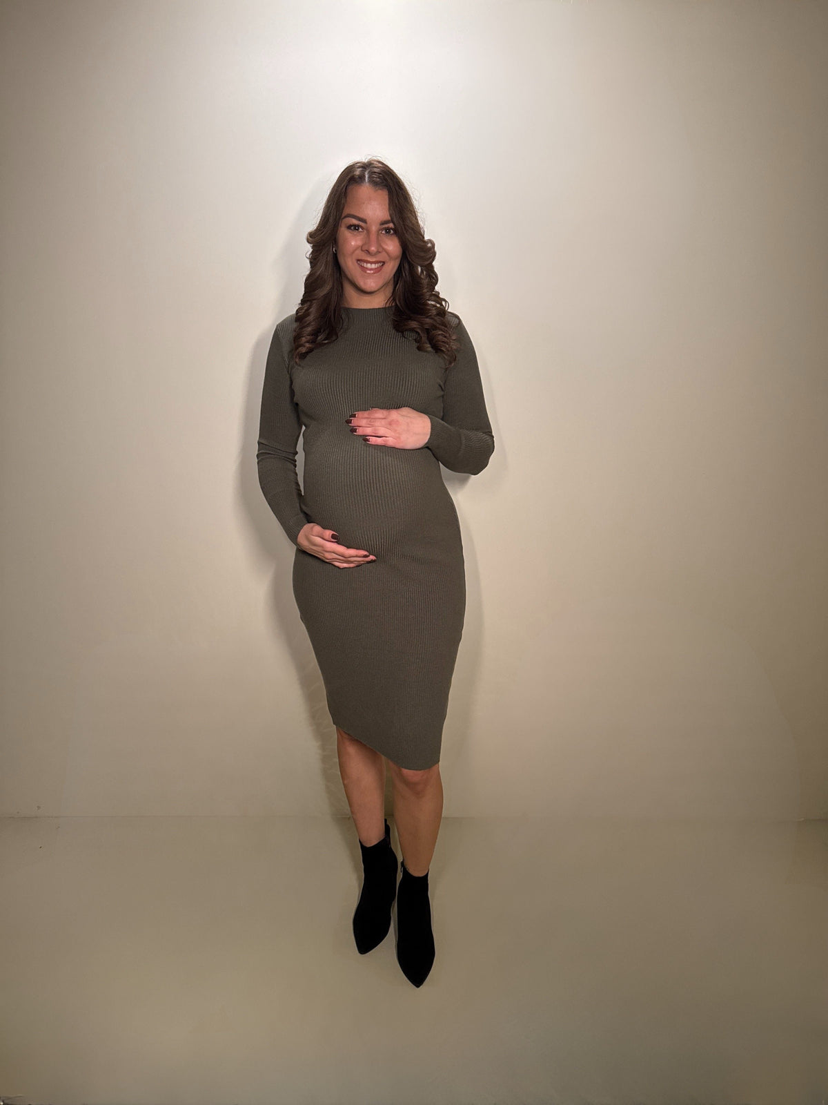Rib Jurk Nova Groen - Just Favorites