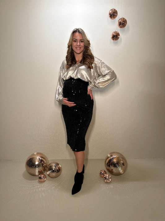 Paillettenrock Noa Champagner